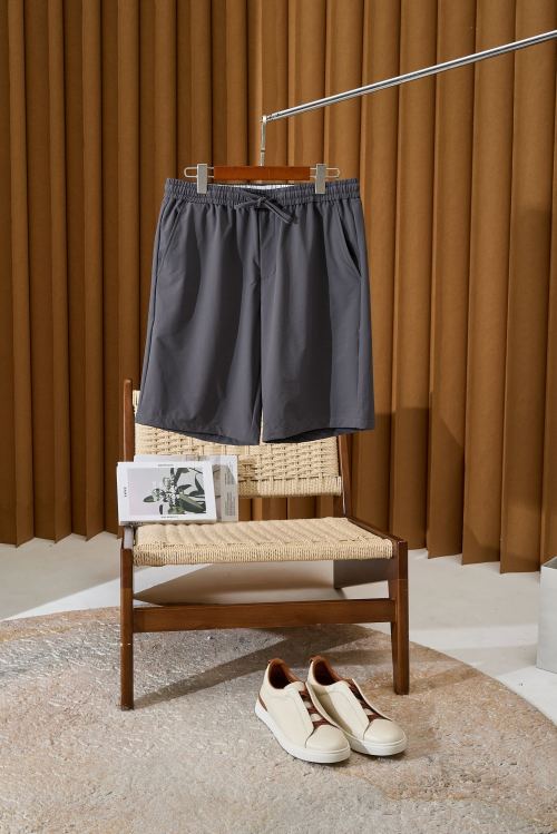 Men's Elastic Waist Comfy Summer Shorts with Zipper and Side Stripe Design 1 Men's Elastic Waist Comfy Summer Shorts with Zipper and Side Stripe Design
