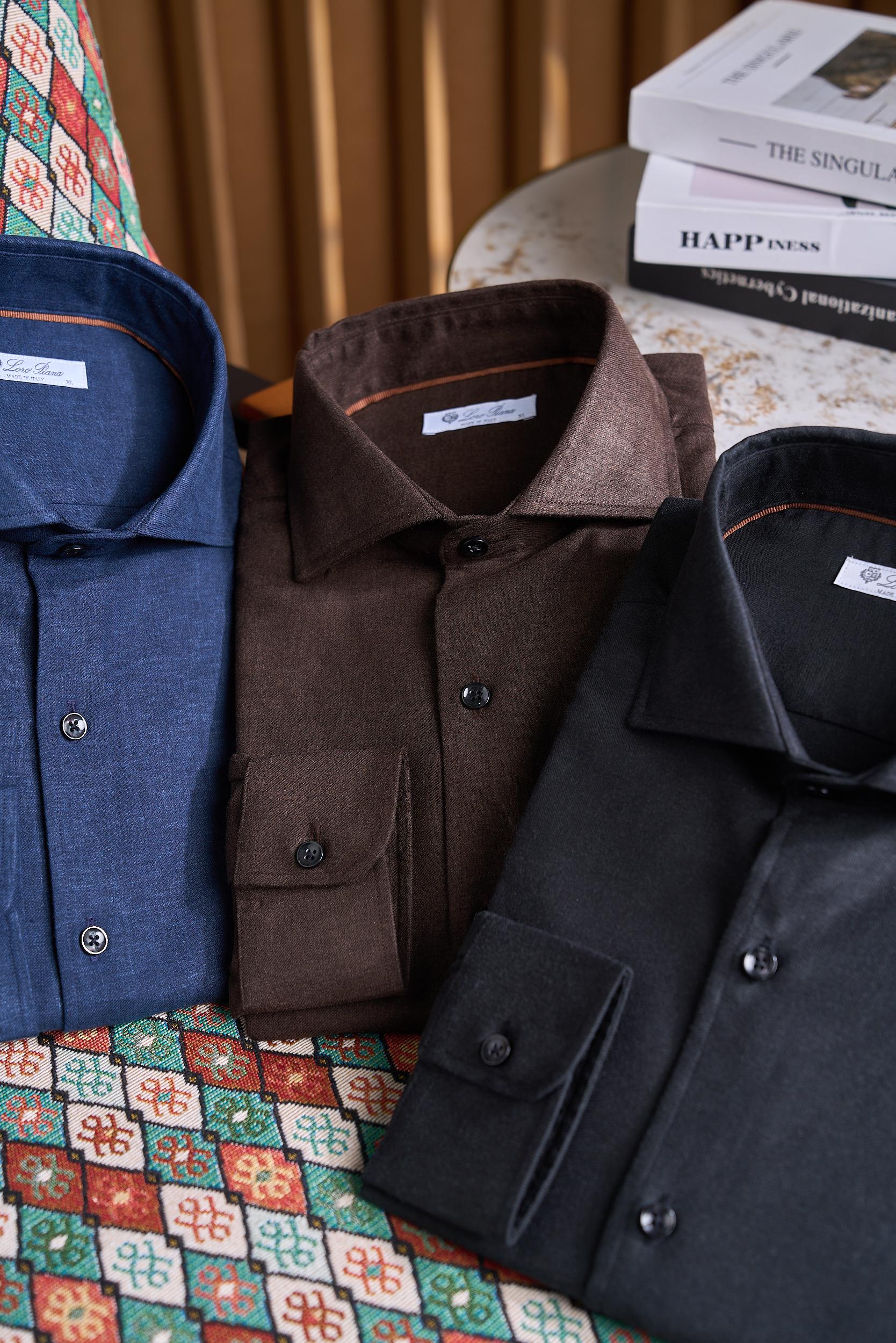 【轻柔的羊毛交织细腻的丝绸，定制成衣染色工艺的温莎领商务衬衫】诺悠翩雅有着悠久的纺织历史和精湛的工艺传统