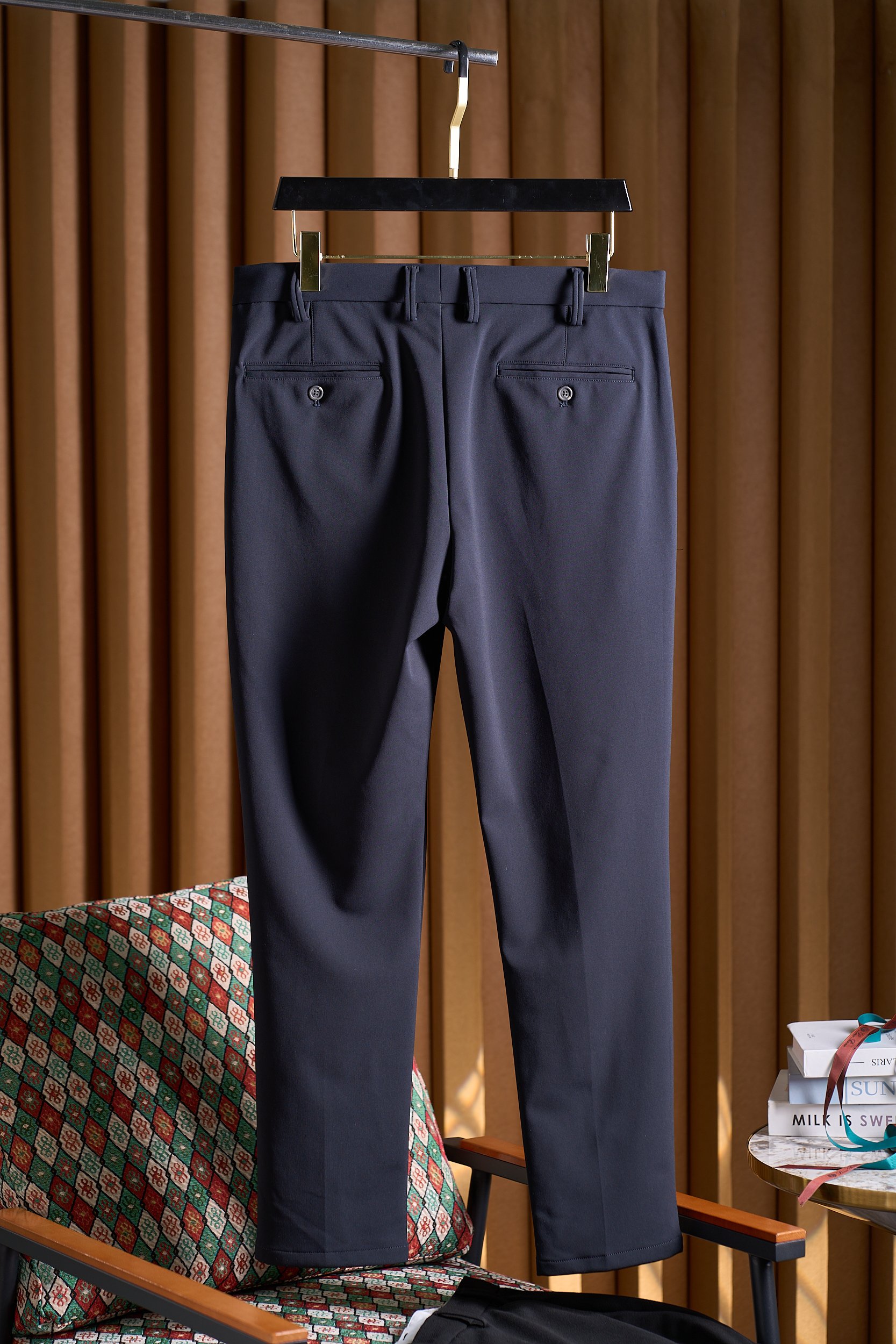 男士必备！高端休闲西裤：多元搭配，一键解锁多场景魅力纯棉面料红线腰头设计休闲长裤西裤双色休闲西裤｜纯棉肌