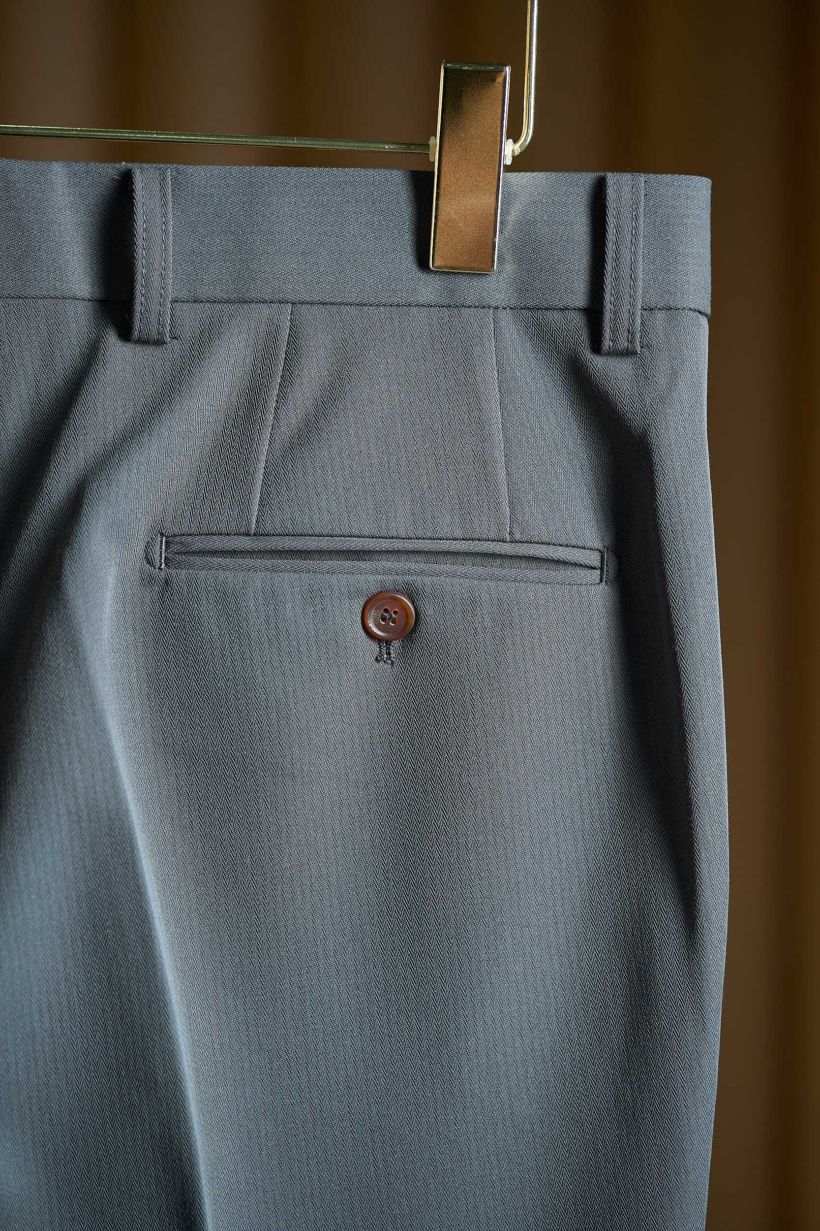 【奢品纹理！复古臻品“鱼骨纹”含羊毛醋酸天丝纤维面料垂感度舒适度极高挺括有型休闲西裤】复古鱼骨纹休闲西裤