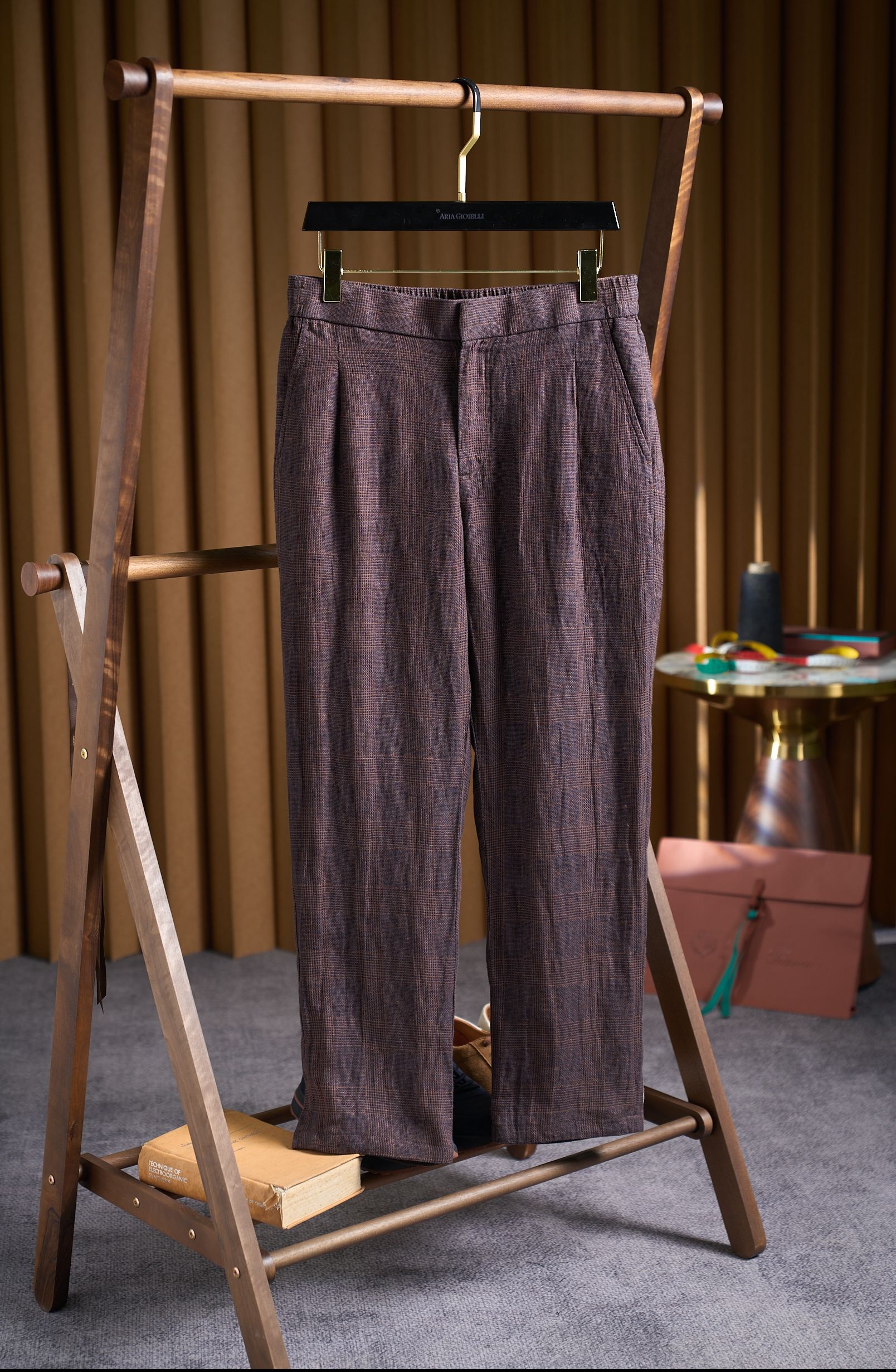 NO:847330,[Normandy linen, three-dimensional texture of yarn-dyed craftsmanship, Italian lazy tailoring - casual linen pants] Size M-3XL,,19860909【诺曼底亚麻,色织工艺的立体肌理感,意式慵懒的剪裁——休闲亚麻裤】 码数M-3XL,,,Men's clothing