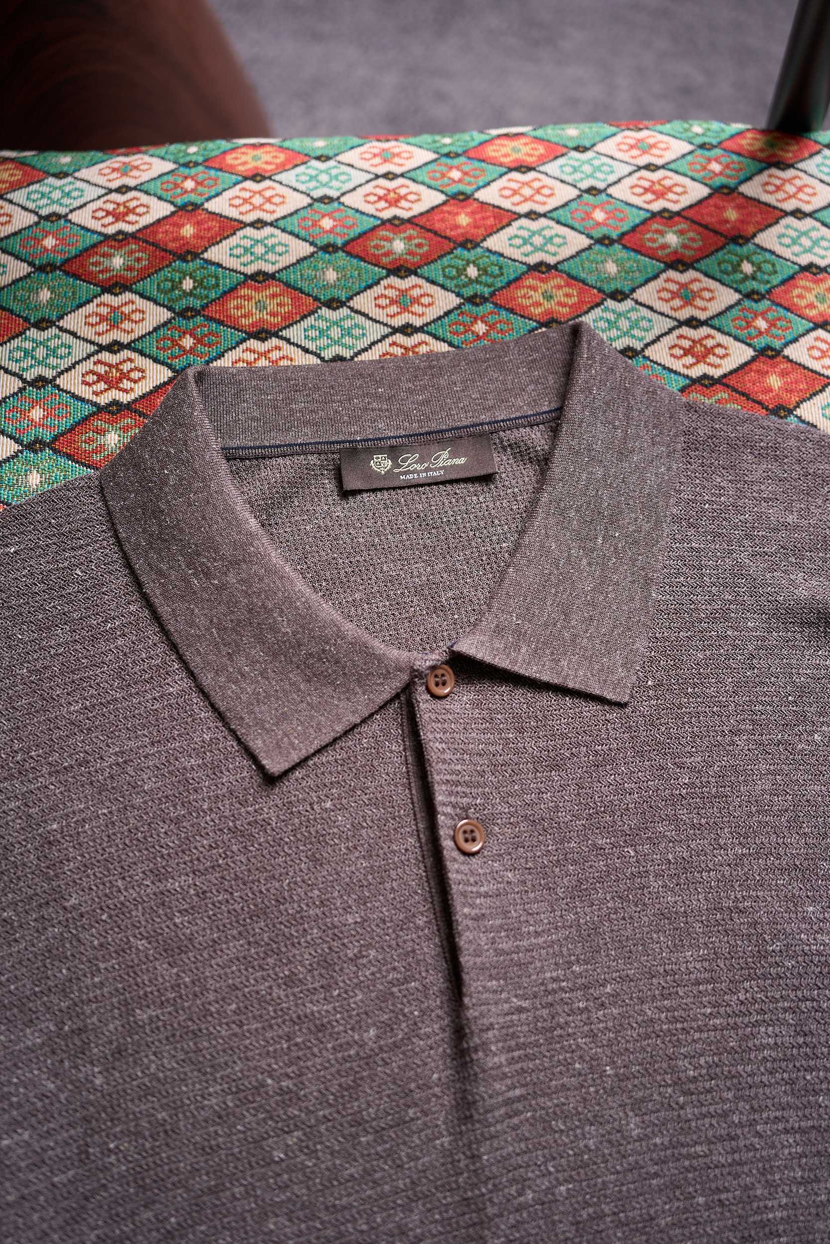 【bao款来了哦！新工艺提花针织纹理选用含亚麻纤维纱线两粒扣翻领短袖针织POLO衫】爆款预警！亚麻提花针