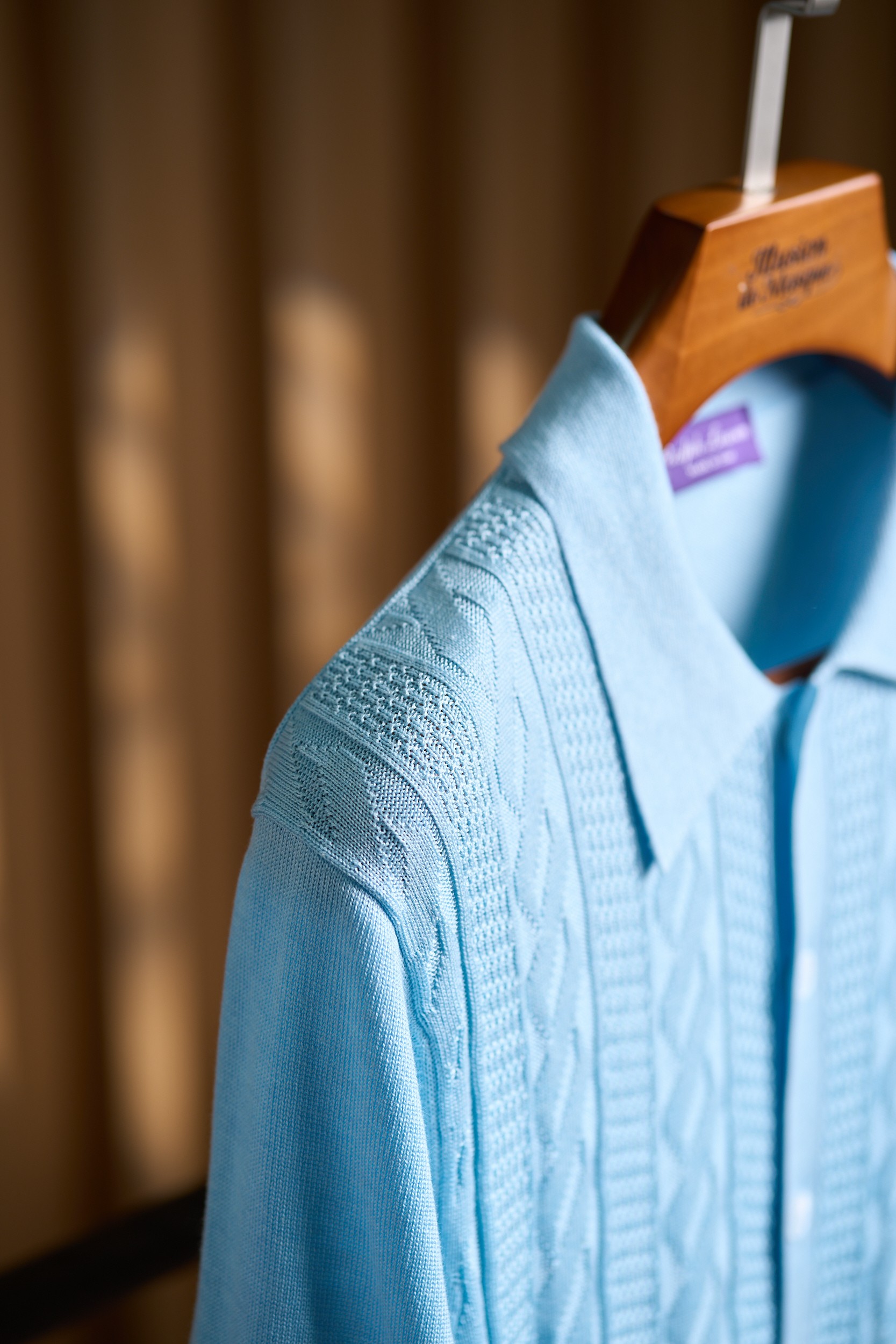 【RaLoro Pianah Lauren紫标 绞花提花针织PoLo衫】来自RaLoro Pianah 