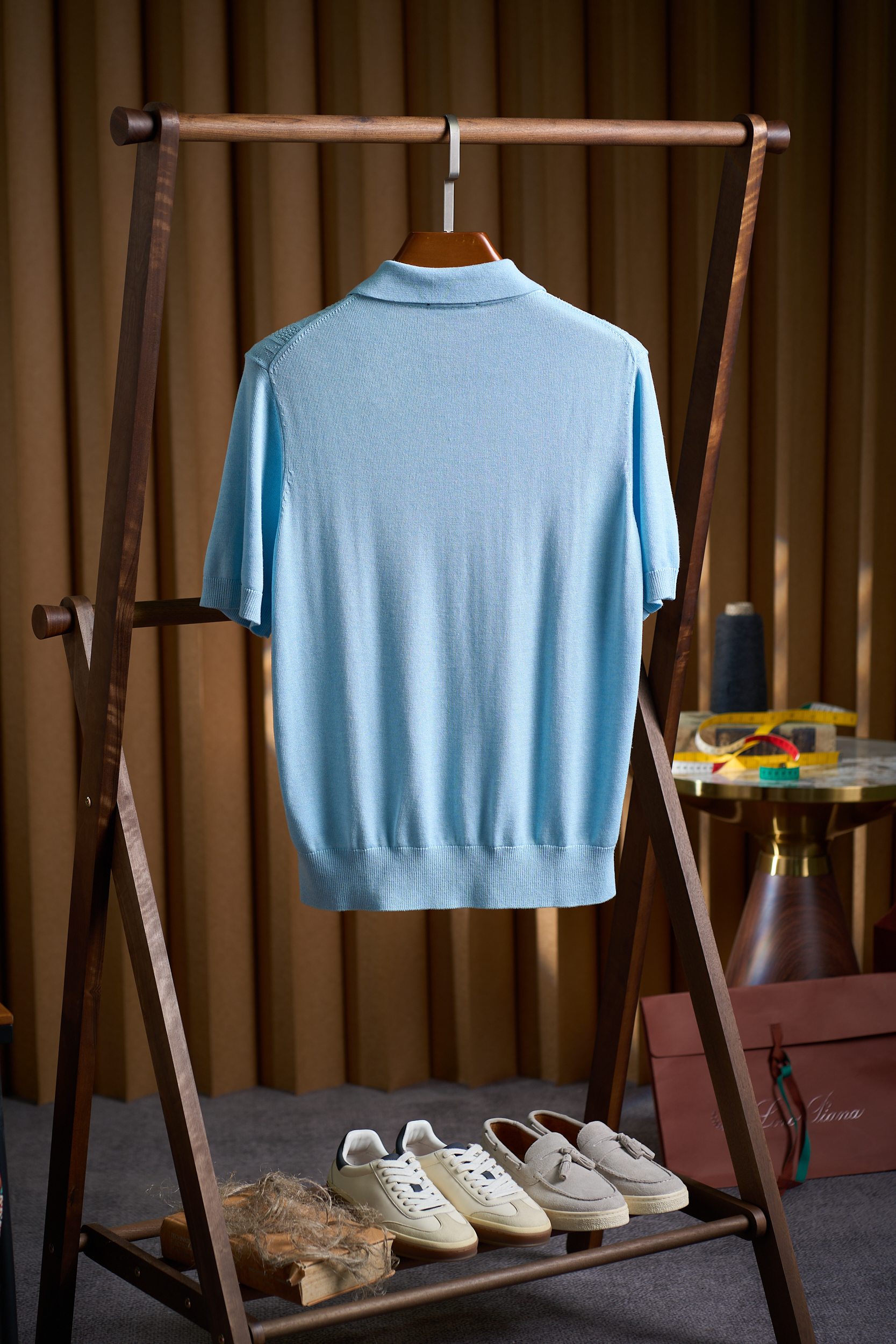 【RaLoro Pianah Lauren紫标 绞花提花针织PoLo衫】来自RaLoro Pianah 