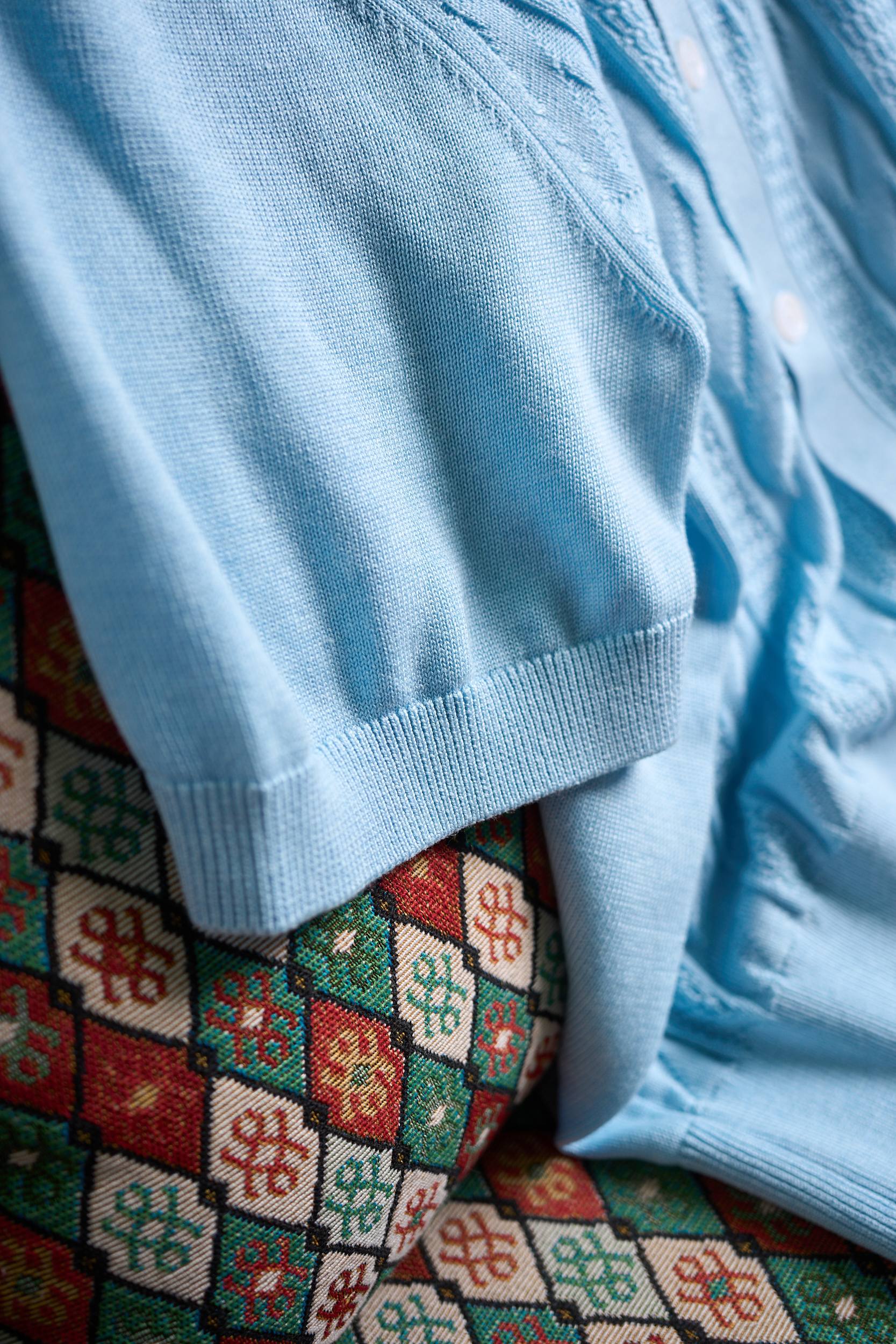 【RaLoro Pianah Lauren紫标 绞花提花针织PoLo衫】来自RaLoro Pianah 