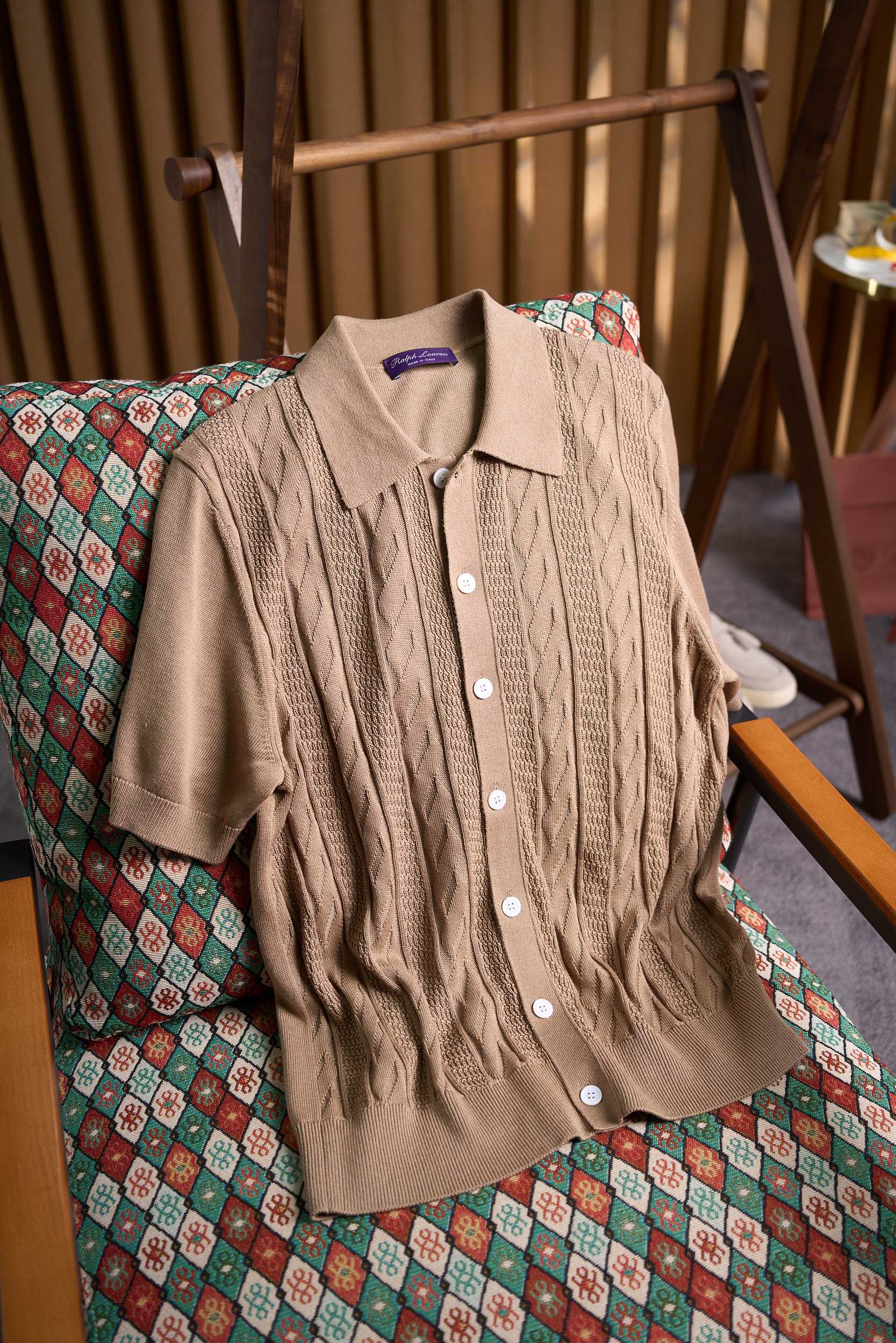 【RaLoro Pianah Lauren紫标 绞花提花针织PoLo衫】来自RaLoro Pianah 