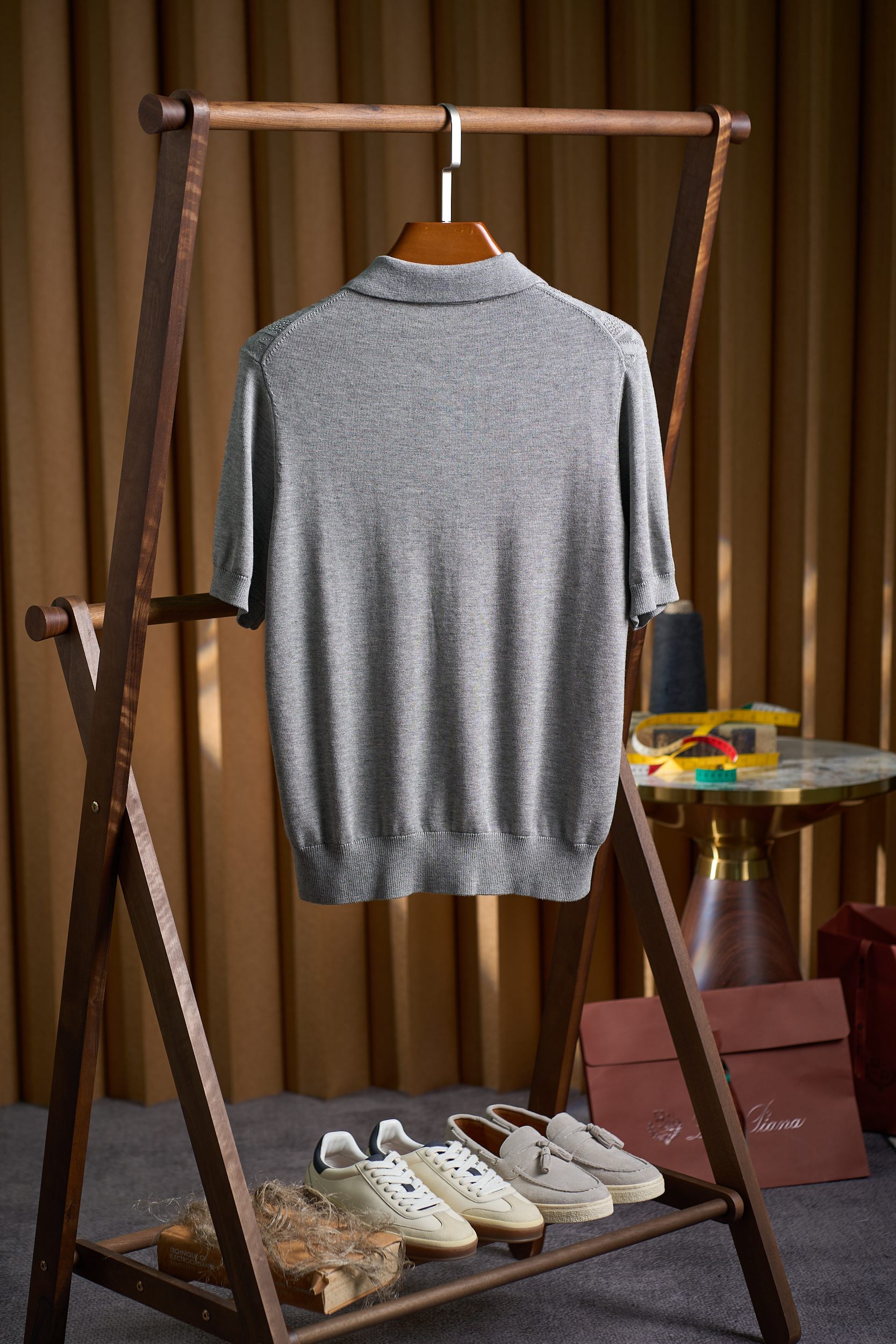 【RaLoro Pianah Lauren紫标 绞花提花针织PoLo衫】来自RaLoro Pianah 