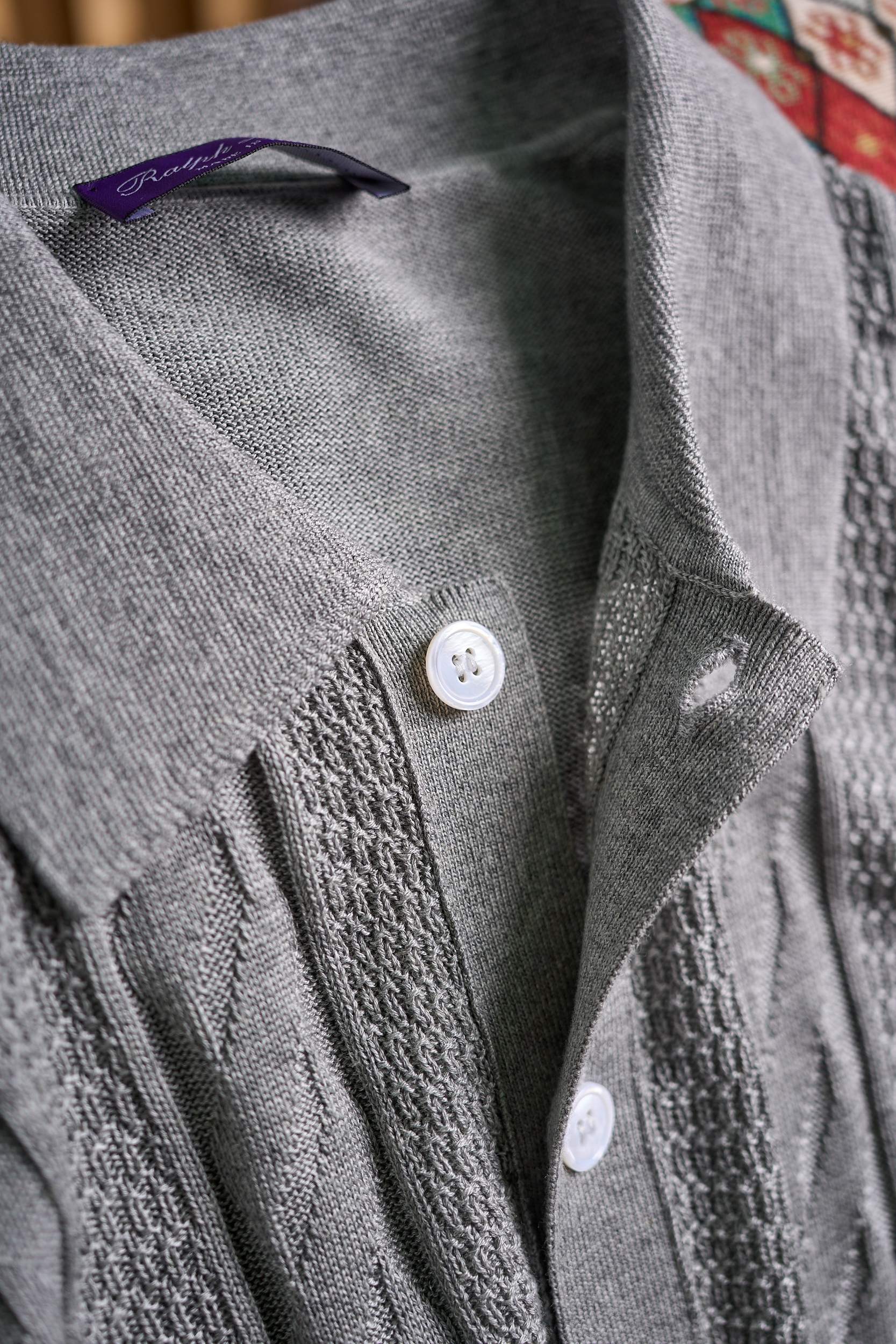 【RaLoro Pianah Lauren紫标 绞花提花针织PoLo衫】来自RaLoro Pianah 