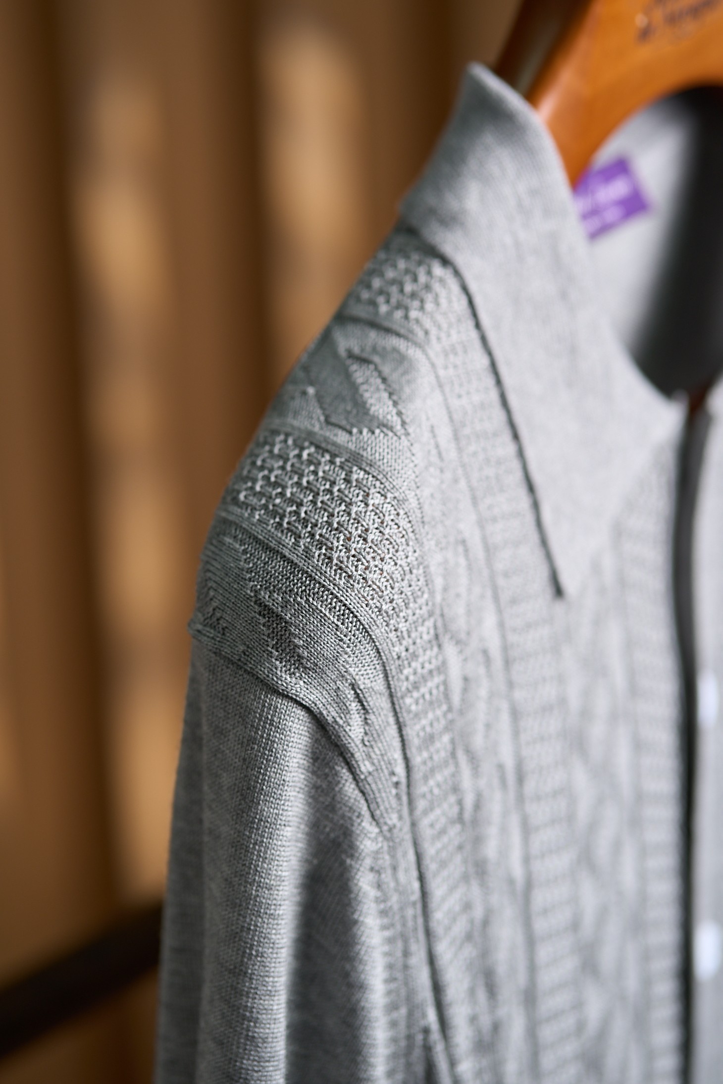 【RaLoro Pianah Lauren紫标 绞花提花针织PoLo衫】来自RaLoro Pianah 