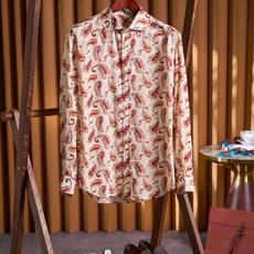 【佩斯利花卉,涡旋中的「生命之花」亚麻男士衬衫】 图腾为佩斯利花纹(Paisley Pattern),其核心元素并非单 【佩斯利花卉,涡旋中的「生命之花」亚麻男士衬衫】 图腾为佩斯利花纹(Paisley Pattern),其核心元素并非单