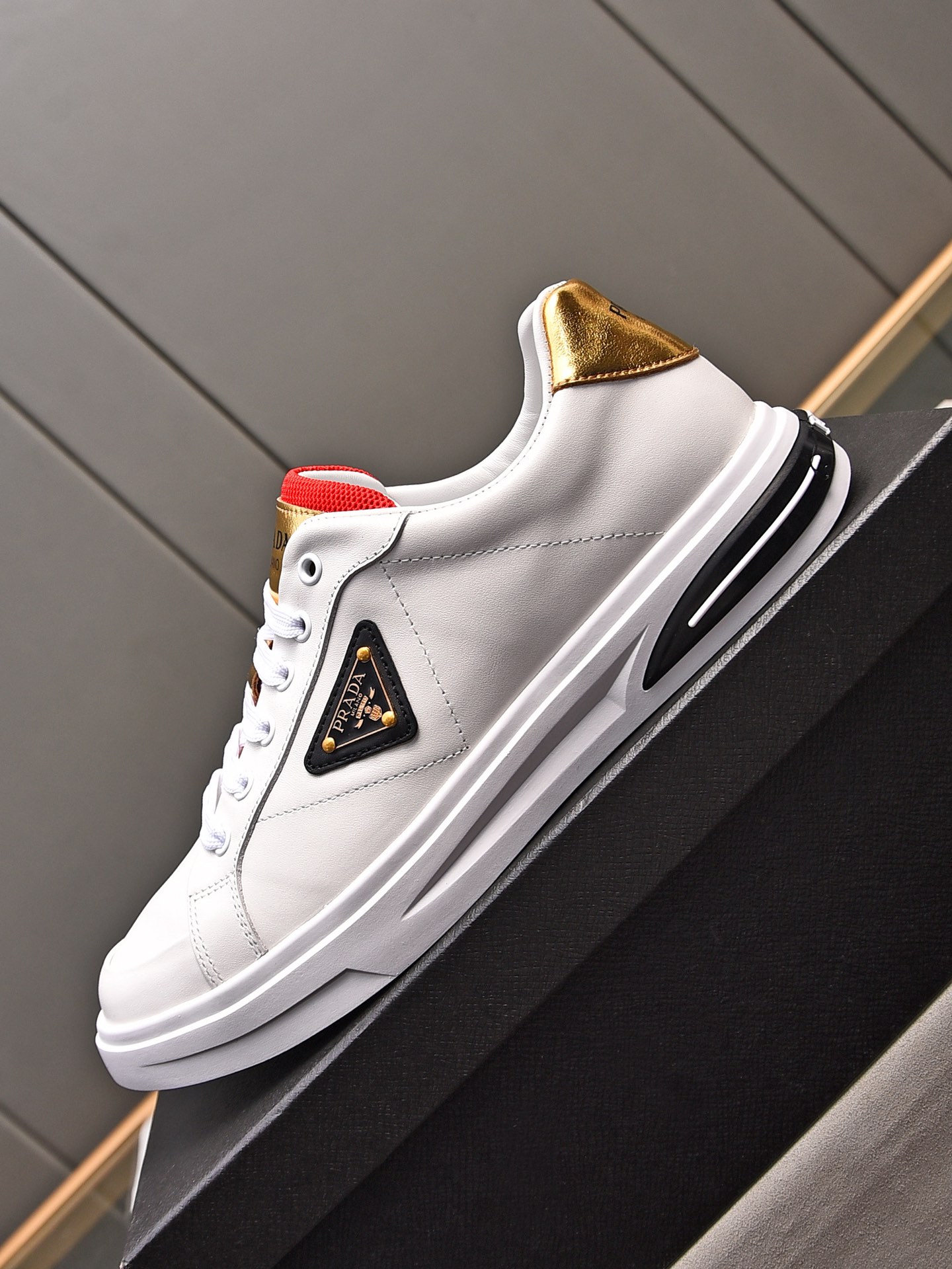 Prada Men's Leather Casual Sneakers Low-Top Fashion White Size 38-44 7 i1716456456 2703 3