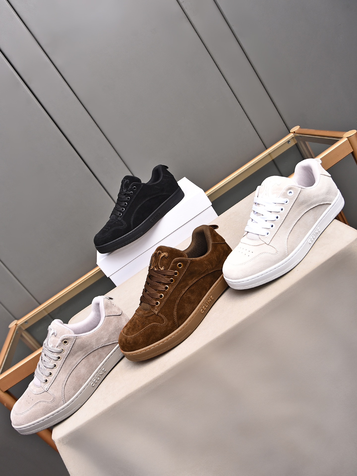 CELINE 2025 Early Spring Fashion Sneakers, Suede Leather Upper, Rubber Sole 10 i1733069872 2254 2