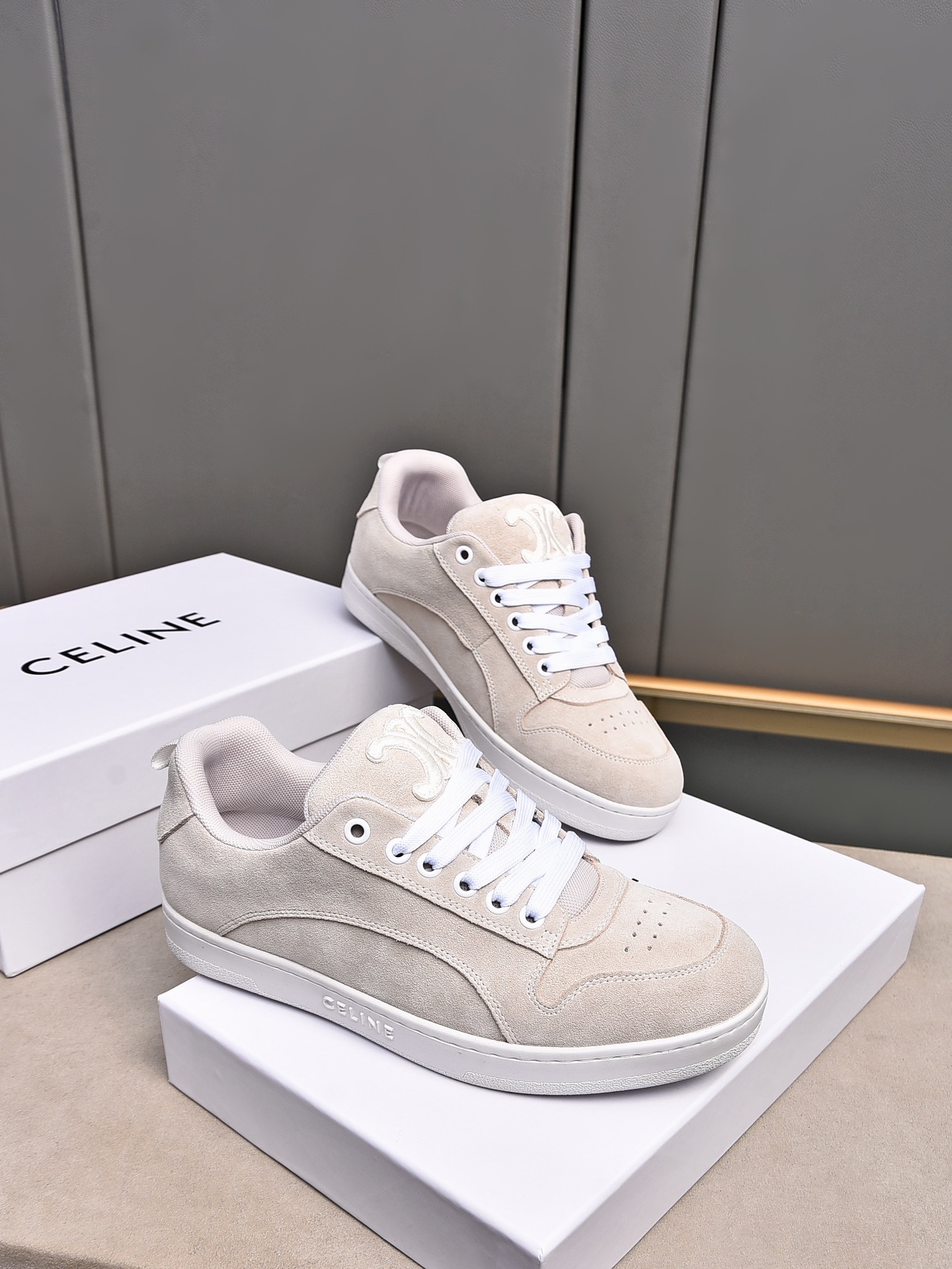 CELINE 2025 Early Spring Fashion Sneakers, Suede Leather Upper, Rubber Sole 5 i1733069872 4828 5