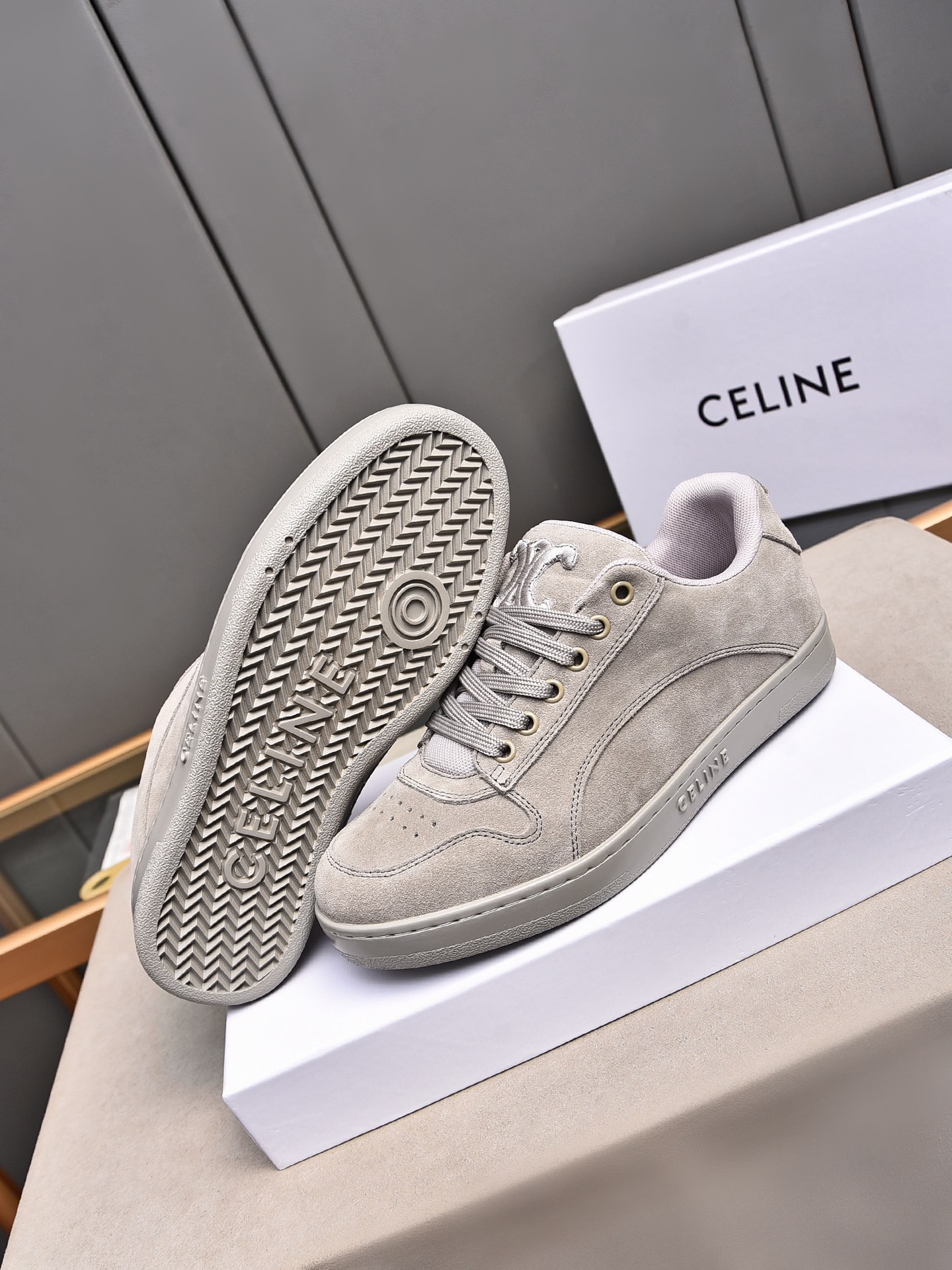 CELINE 2025 Early Spring Casual Shoes, Suede Leather, Rubber Sole, Size 38-44 4 i1733069888 2468 1