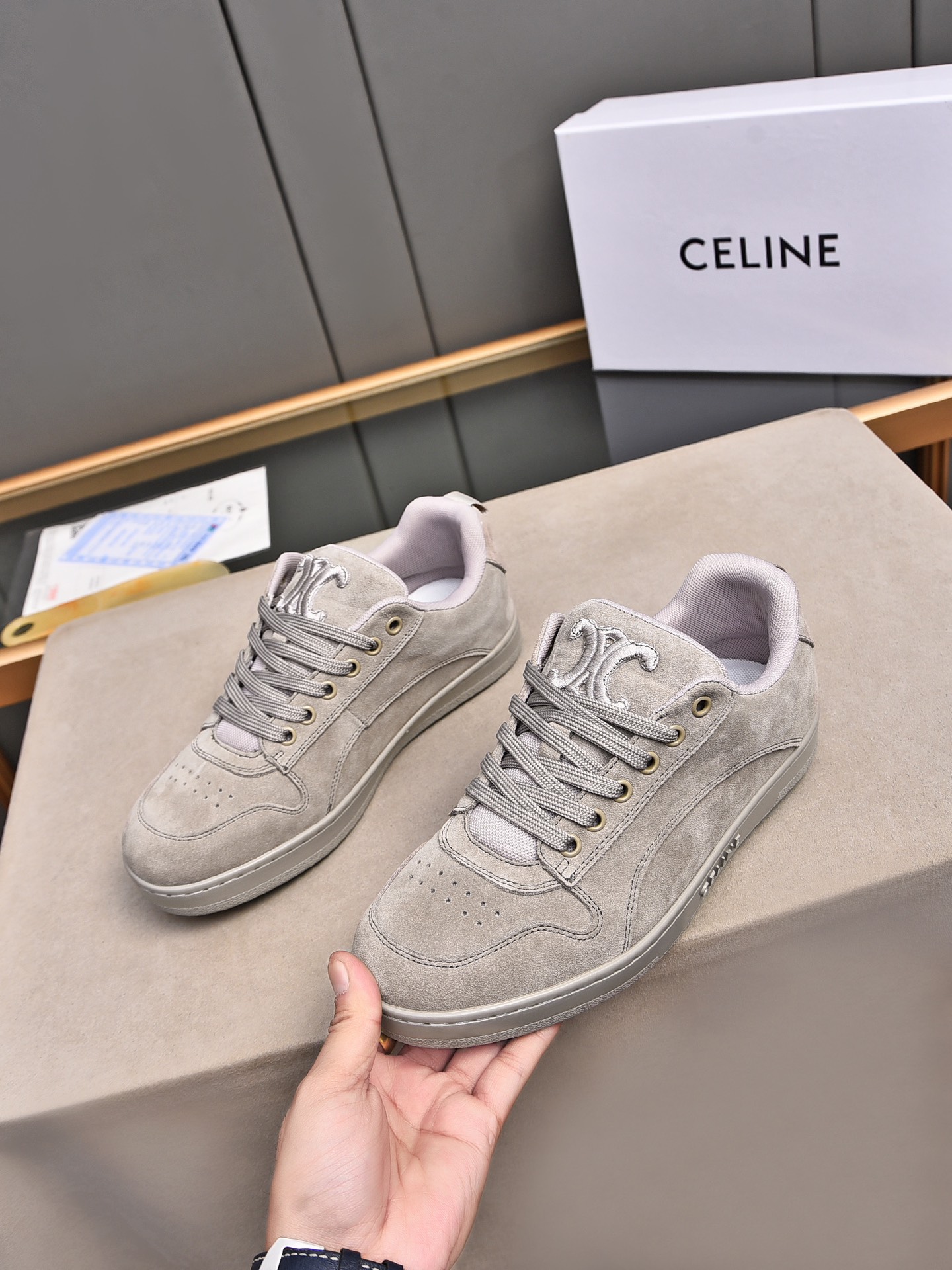 CELINE 2025 Early Spring Casual Shoes, Suede Leather, Rubber Sole, Size 38-44 3 i1733069888 5686 8