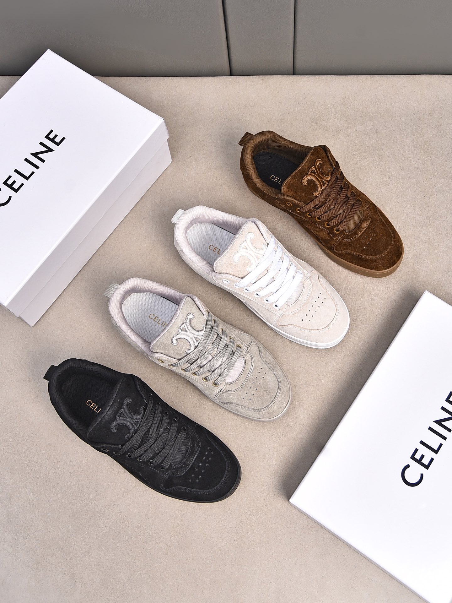 CELINE 2025 Early Spring Casual Shoes, Suede Leather, Rubber Sole, Size 38-44 10 i1733069888 6074 0