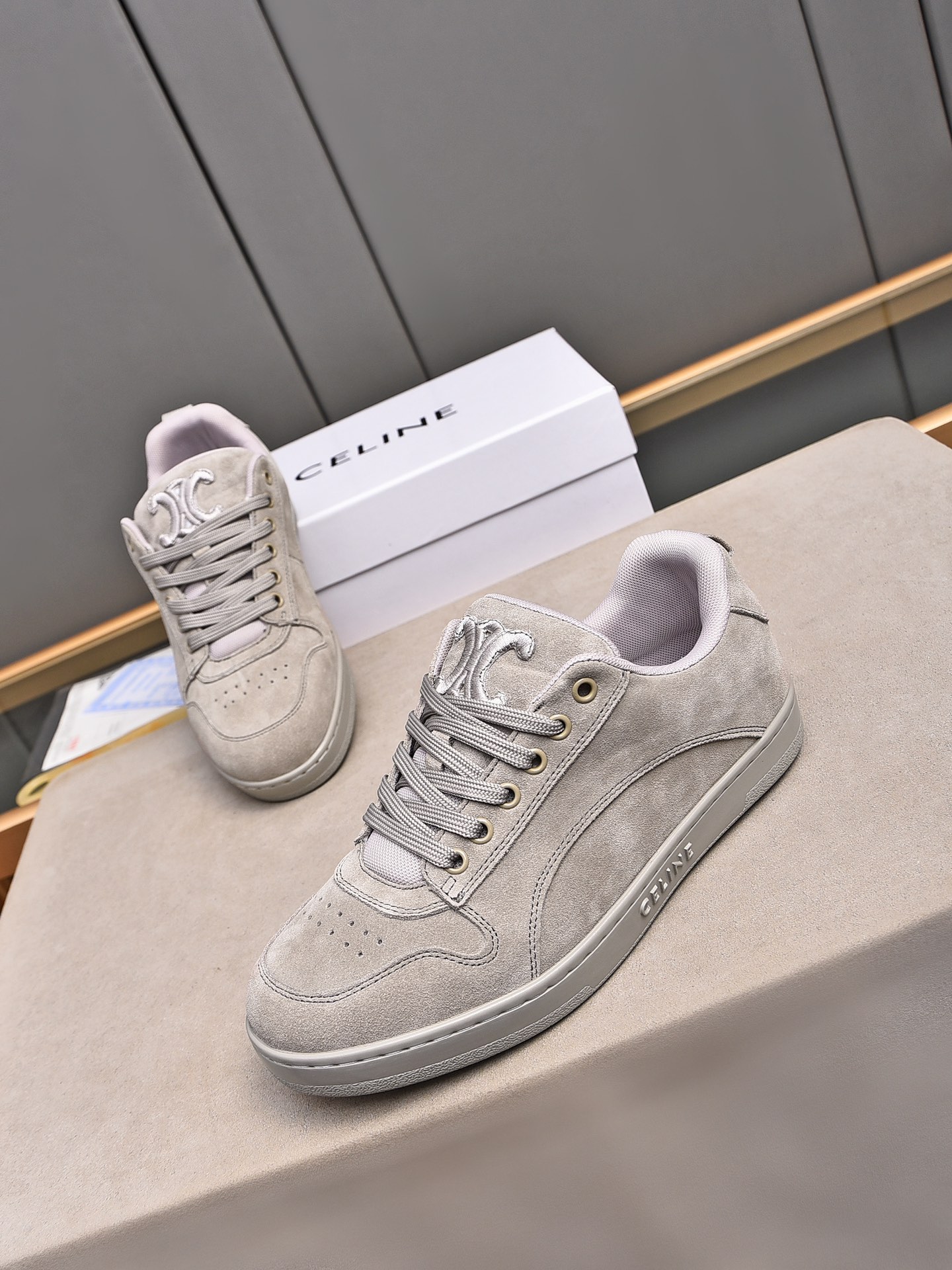 CELINE 2025 Early Spring Casual Shoes, Suede Leather, Rubber Sole, Size 38-44 7 i1733069888 6399 6