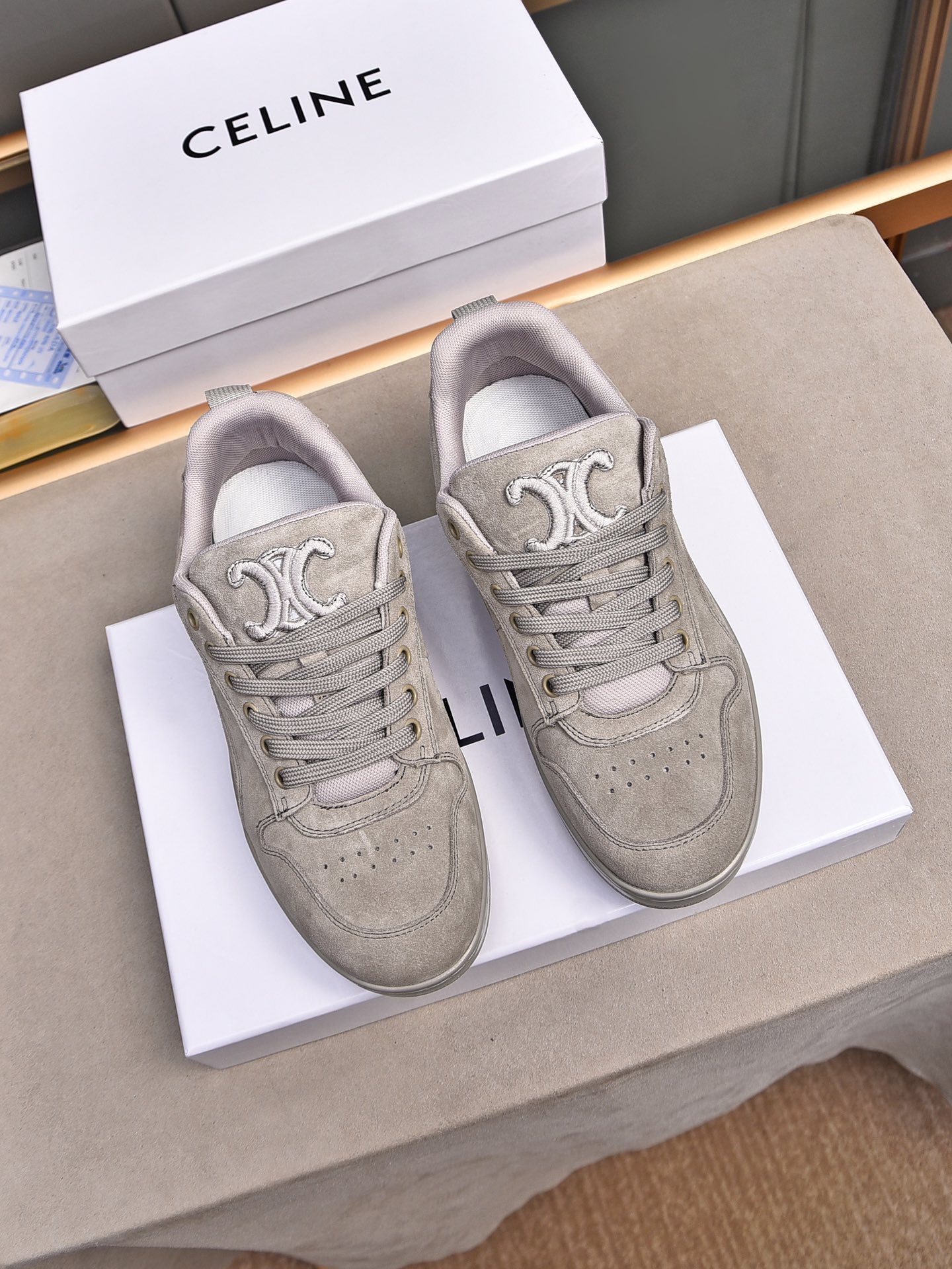 CELINE 2025 Early Spring Casual Shoes, Suede Leather, Rubber Sole, Size 38-44 9 i1733069888 7471 2
