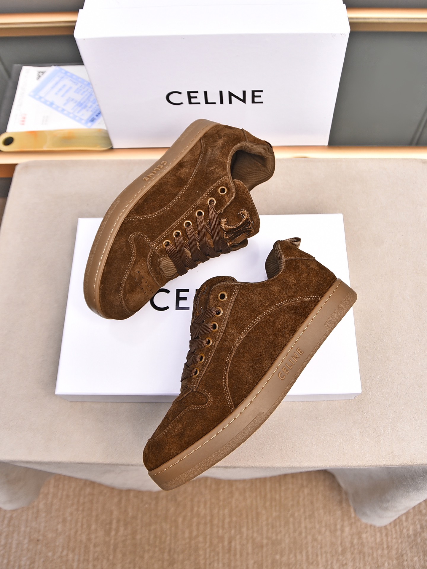 CELINE 2025 Pre-Spring Men's Suede Casual Shoes - Stylish & Comfortable 9 i1733069900 17 3