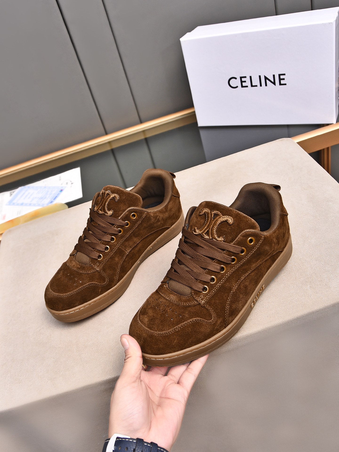 CELINE 2025 Pre-Spring Men's Suede Casual Shoes - Stylish & Comfortable 3 i1733069900 1814 5