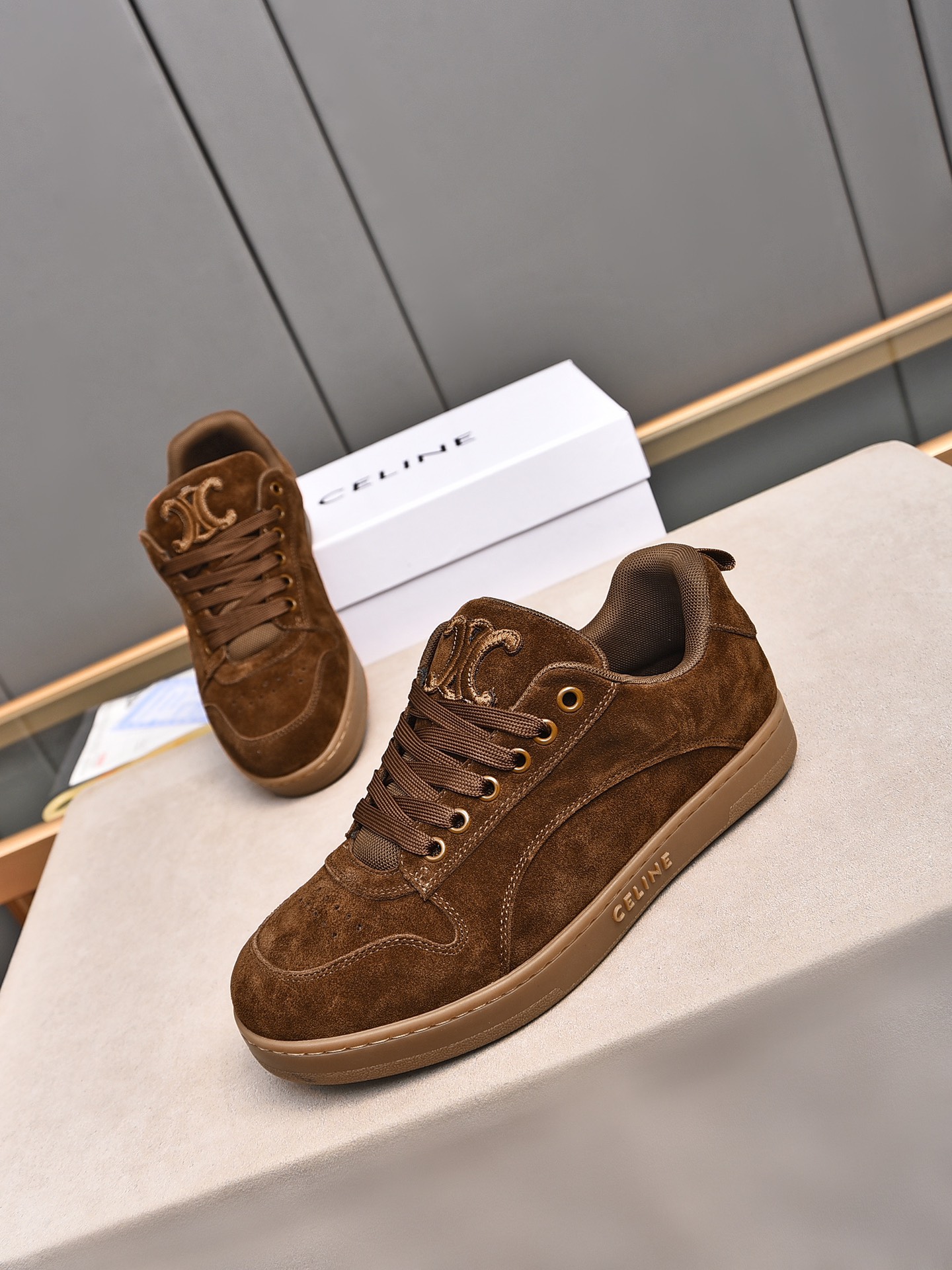 CELINE 2025 Pre-Spring Men's Suede Casual Shoes - Stylish & Comfortable 8 i1733069900 6944 6