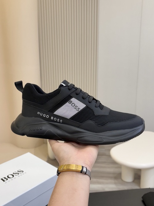 Hugo Boss Men's Leather Sneakers Breathable Lightweight TPU Sole, Sizes 38-44 1 Hugo Boss Men's Leather Sneakers Breathable Lightweight TPU Sole, Sizes 38-44