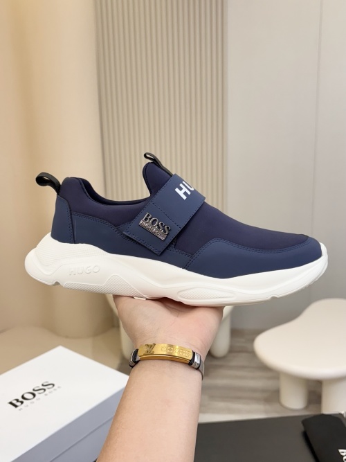 Hugo Boss Men's Leather Slip-On Sneakers, Breathable, Lightweight & Comfort 1 Hugo Boss Men's Leather Slip-On Sneakers, Breathable, Lightweight & Comfort