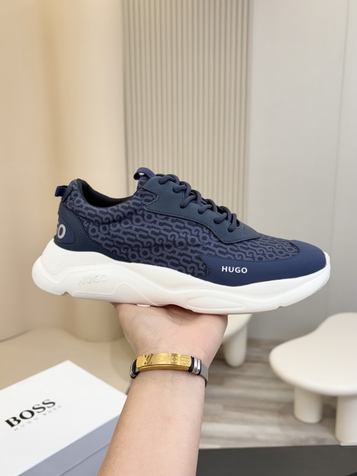 Hugo Boss Men's Leather Sneakers: Breathable, Comfortable, and Lightweight 1 Hugo Boss Men's Leather Sneakers: Breathable, Comfortable, and Lightweight