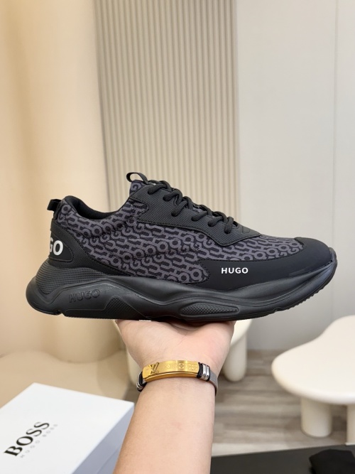 Hugo Boss Men's Leather Sneakers Breathable Casual Shoes Size 38-44 1 Hugo Boss Men's Leather Sneakers Breathable Casual Shoes Size 38-44