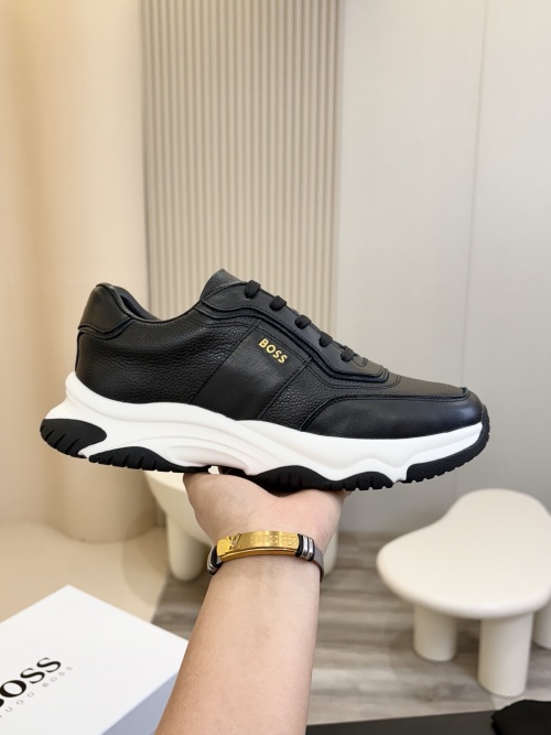 BOSS Men's Leather Sneakers - Luxury Design, Comfortable & Stylish 1 BOSS Men's Leather Sneakers - Luxury Design, Comfortable & Stylish