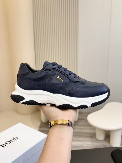 BOSS Men's Leather Sneakers - Luxury Design, Comfortable & Trendy 1 BOSS Men's Leather Sneakers - Luxury Design, Comfortable & Trendy