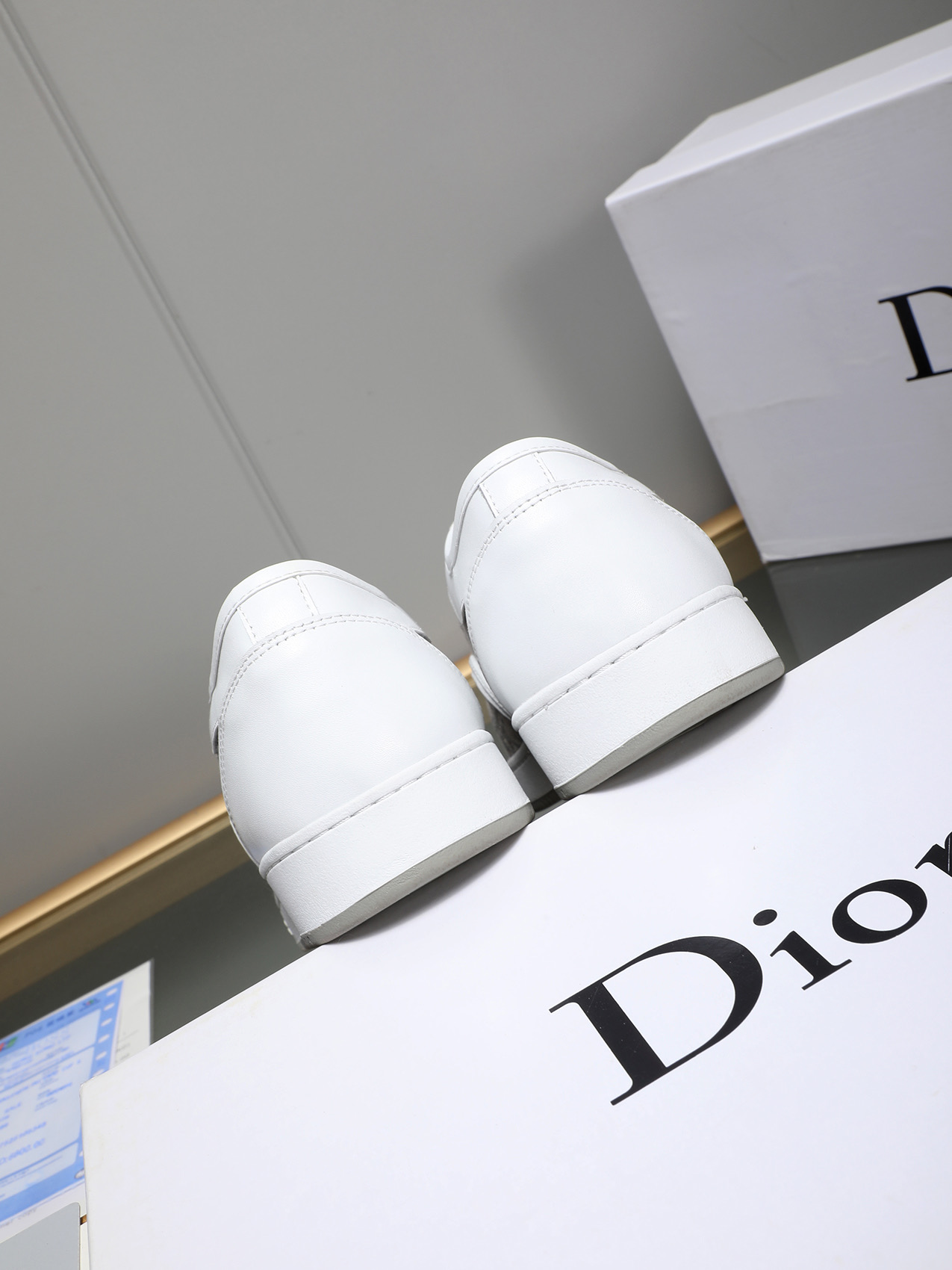 Dior Men's Casual Sneakers in White Leather and Oblique Canvas, Size 38-44 6 i1741683297474 5968 0 4