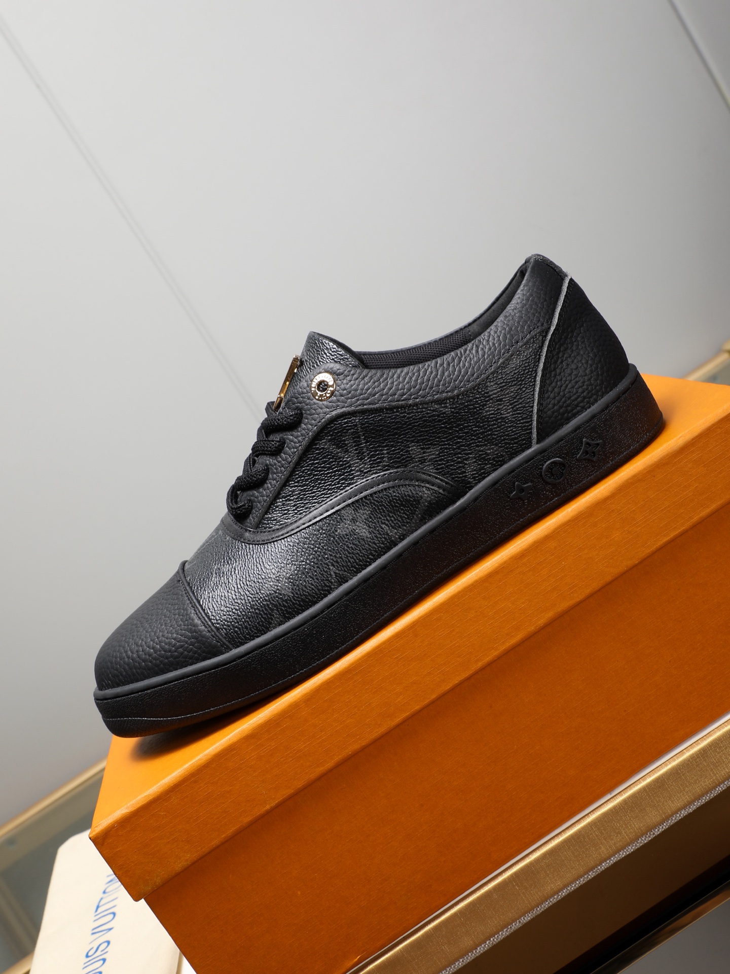 Louis Vuitton Monogram Leather Sneakers - Black, Sizes 38-44 6 i1741683433066 503 0 4