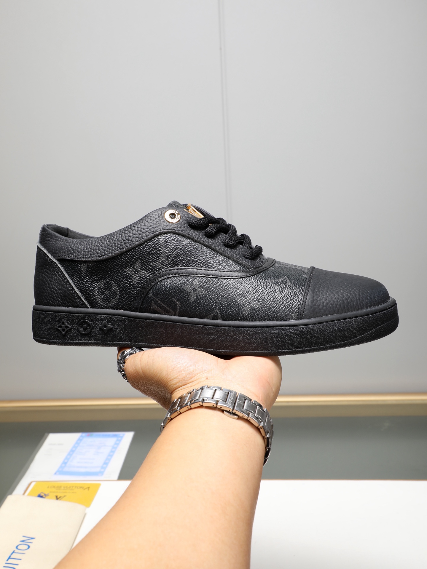 Louis Vuitton Monogram Leather Sneakers - Black, Sizes 38-44 2 i1741683434283 9425 0 0