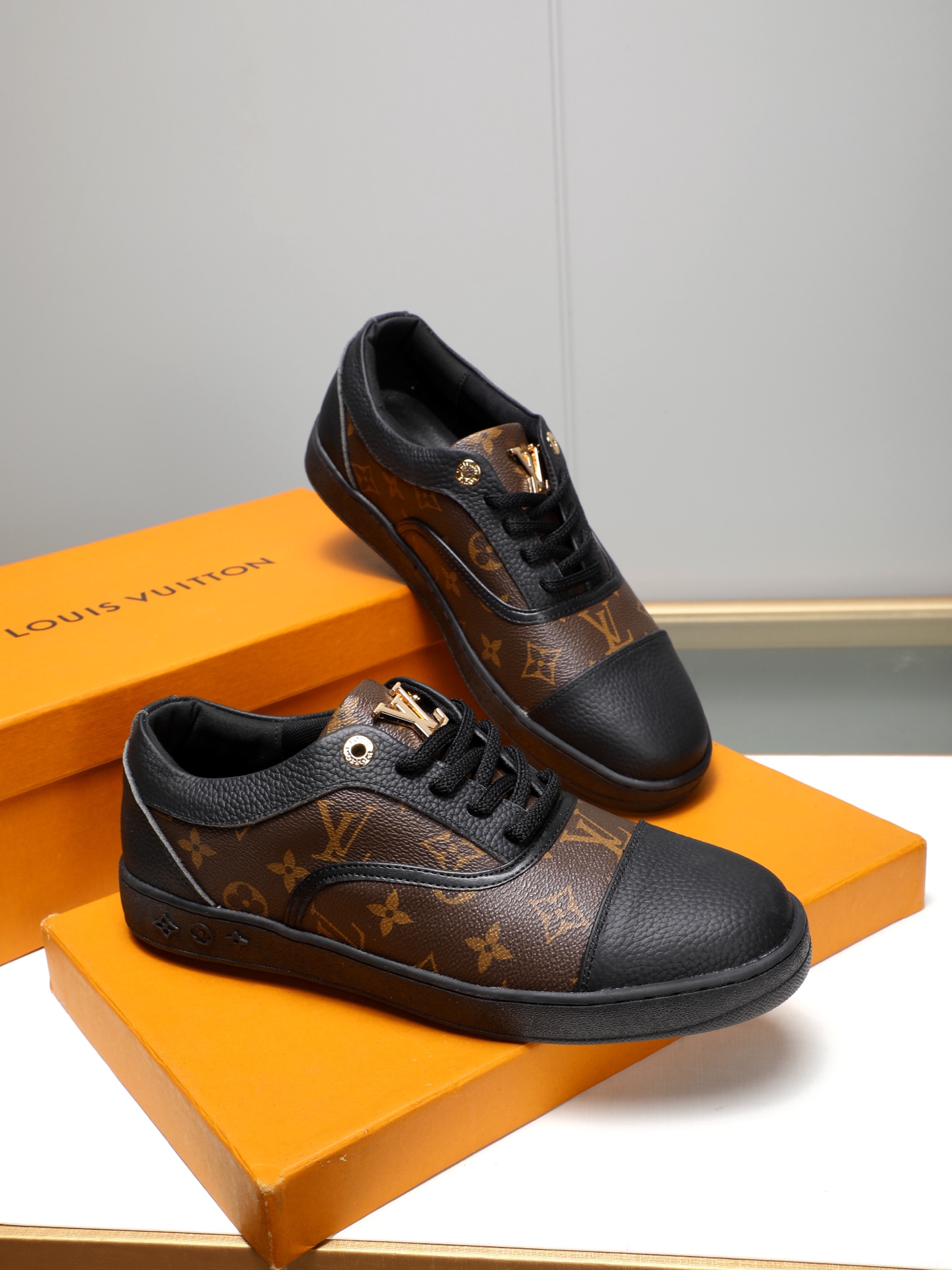 Louis Vuitton Brown Monogram Leather Casual Shoes Sneakers Size 38-44 5 i1741683453118 1170 0 3