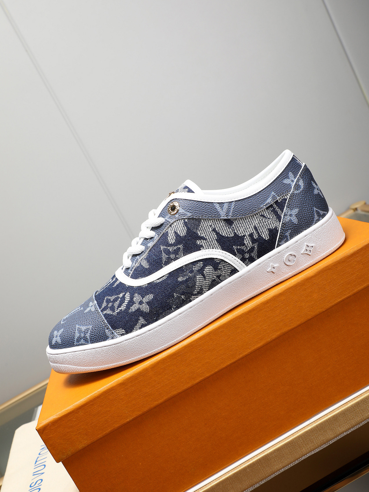 Louis Vuitton Denim Monogram Sneakers: Casual Style, Durable Rubber Sole 7 i1741683515247 55 0 5