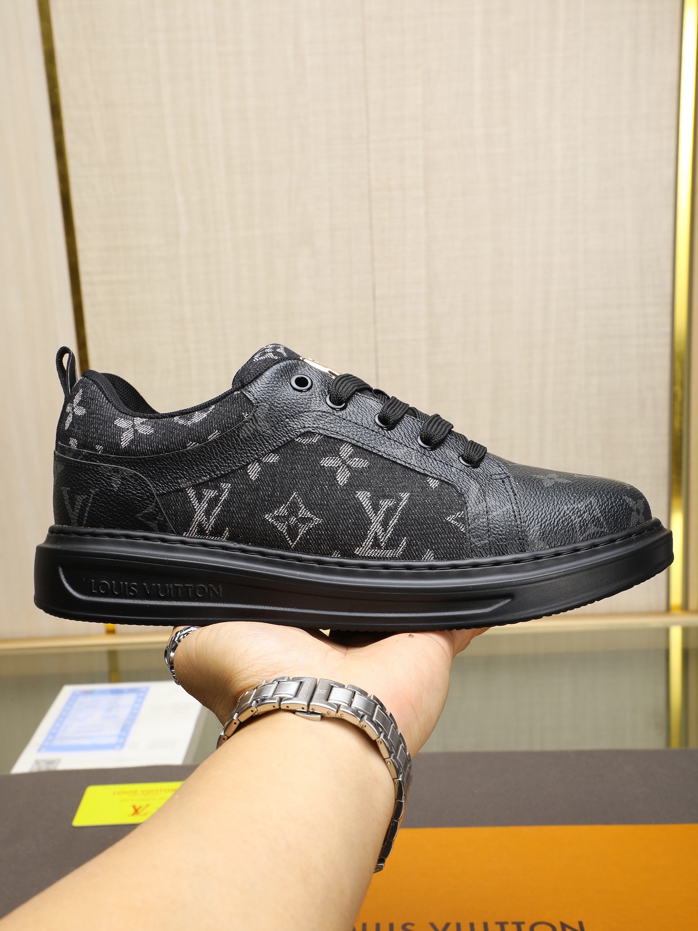 Louis Vuitton Men's Embossed Leather Sneakers - Stylish & Comfortable 2 i1741684587872 5487 0 0