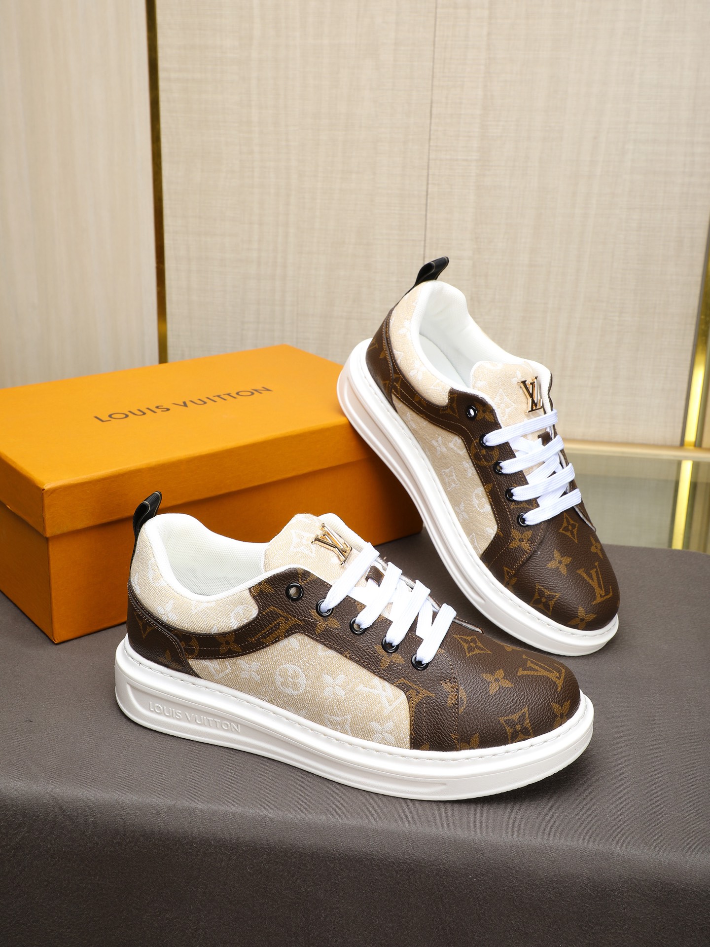 Louis Vuitton Men's Monogram Embossed Leather Sneakers - Sizes 38-44 5 i1741684606310 8888 0 3