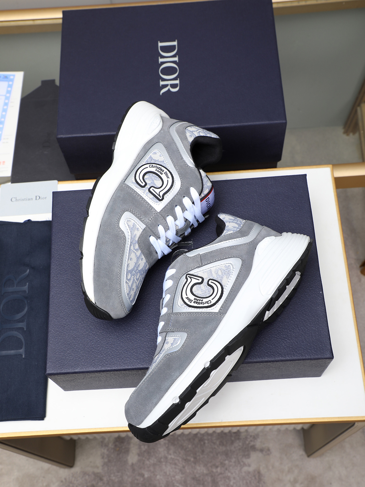 Christian Dior Chrono Grey Casual Sneakers Size 38-44 8 i1741855470055 715 0 6