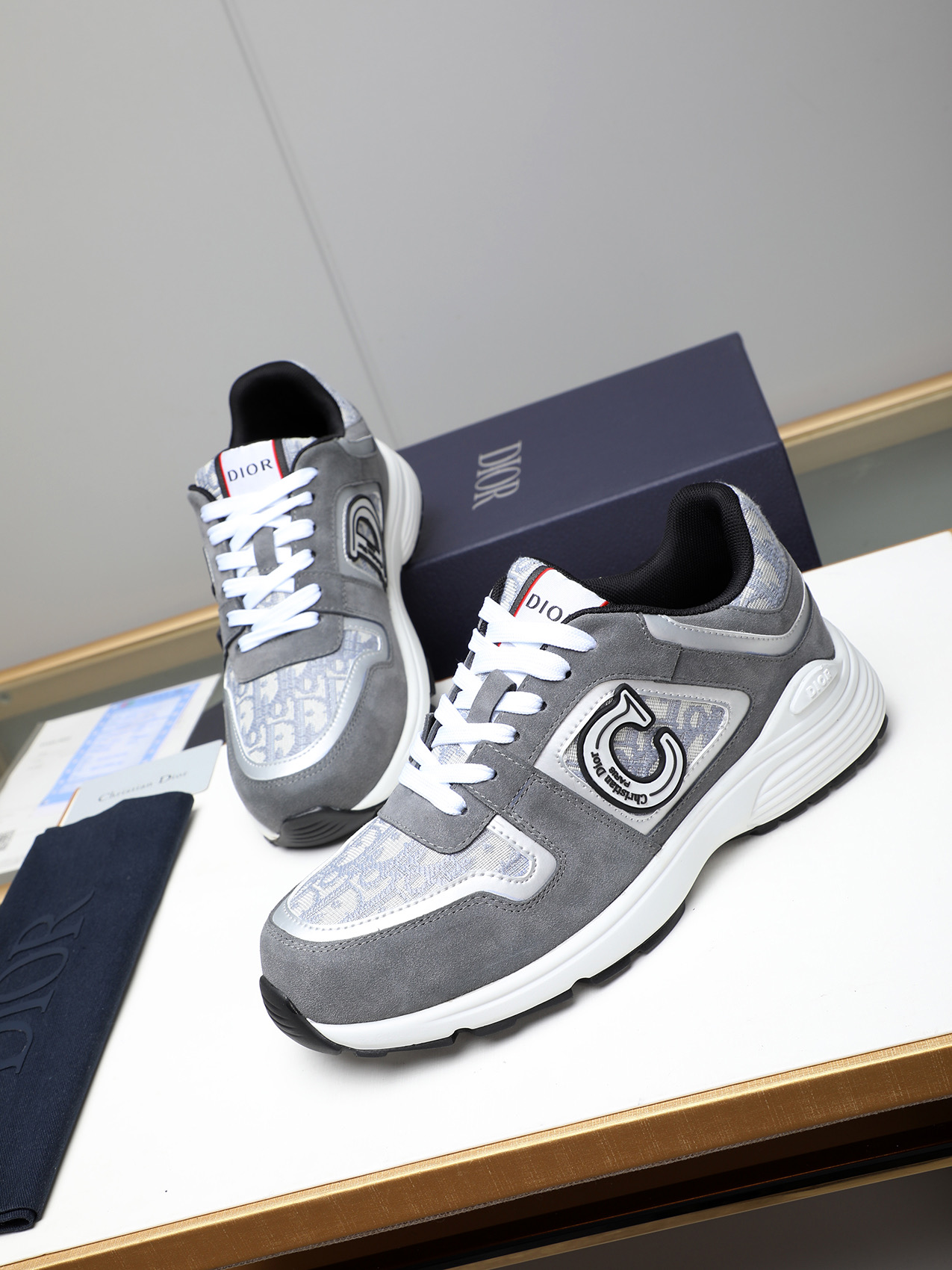 Christian Dior Chrono Grey Casual Sneakers Size 38-44 10 i1741855470882 4502 0 8