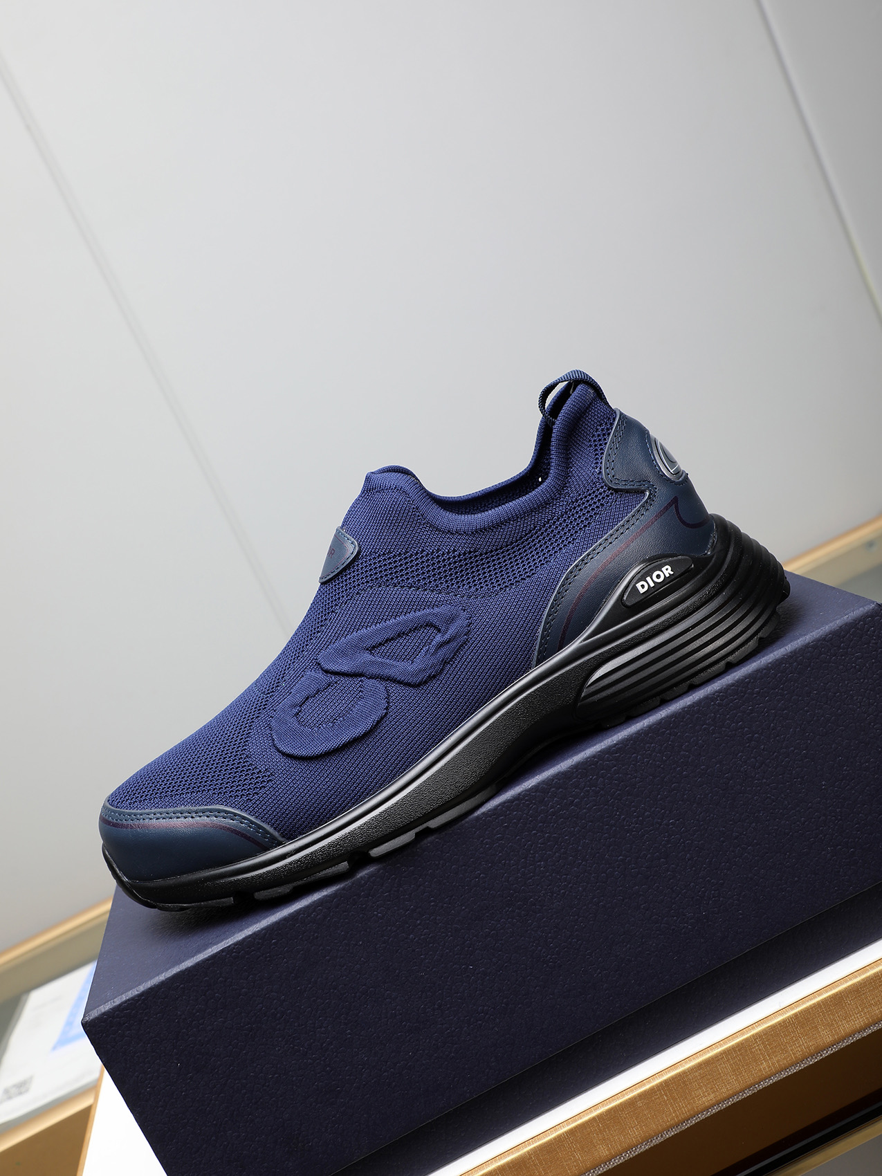 Dior Chrono Navy Blue Knit Sneakers, Casual Running Shoes, Size 38-44 7 i1741855975801 3151 0 5
