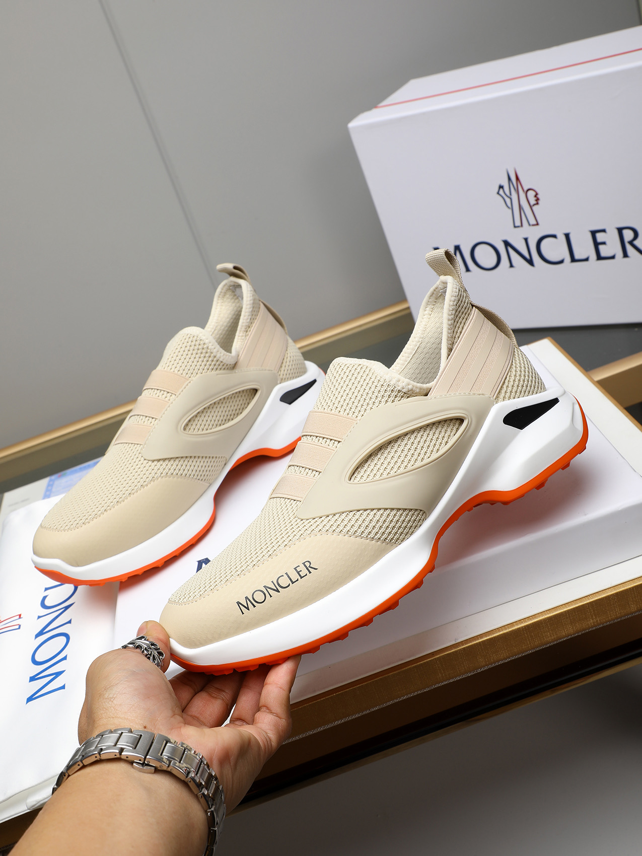 Moncler Men's Outdoor Slip-On Sneakers - Comfortable and Stylish Walking Shoes 3 i1741856576408 9700 0 1