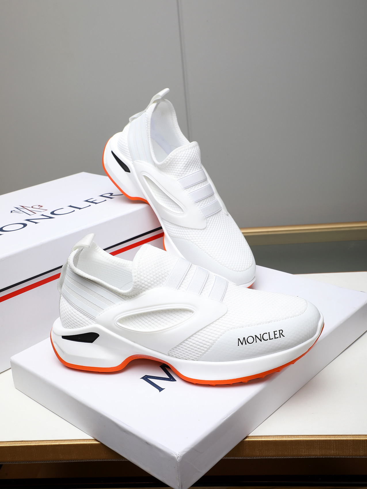 Moncler Men's White Outdoor Slip-On Sneakers - Breathable, Comfortable 5 i1741856616860 8692 0 3