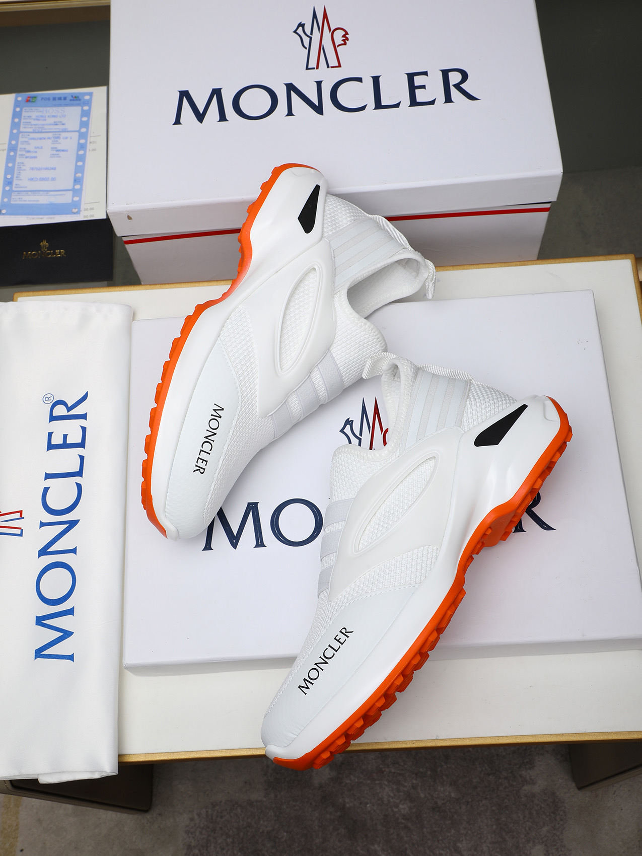 Moncler Men's White Outdoor Slip-On Sneakers - Breathable, Comfortable 8 i1741856616860 9924 0 6
