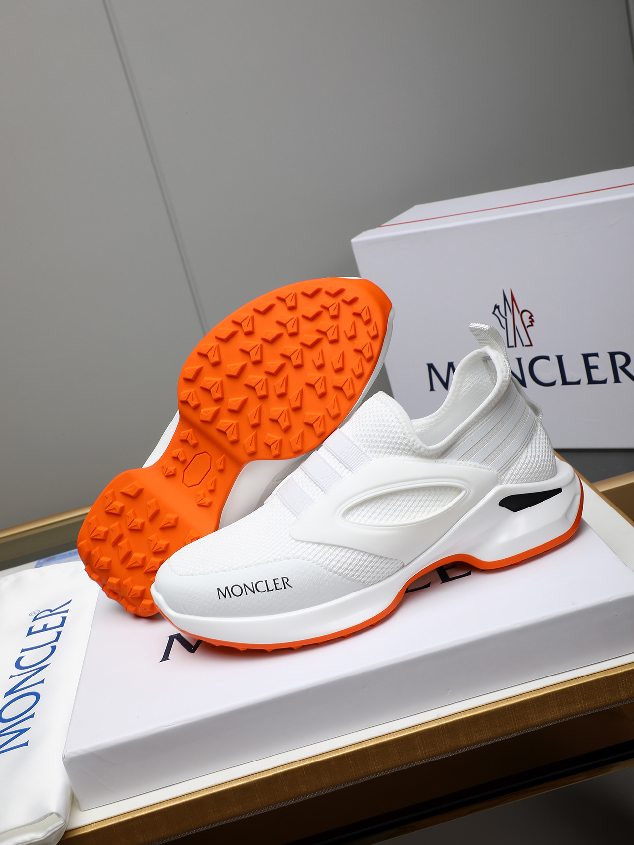 Moncler Men's White Outdoor Slip-On Sneakers - Breathable, Comfortable 4 i1741856617516 1916 0 2