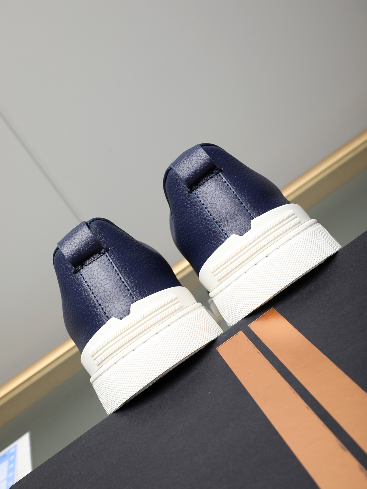 Zegna Men's Leather Slip-On Sneakers. Simple design and comfortable fit! 6 i1742028555872 555 0 3