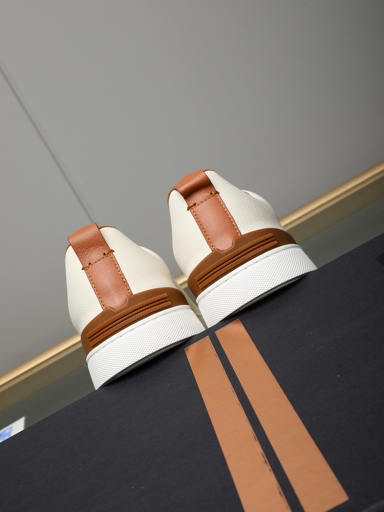 Zegna Men's White Leather Slip-On Sneakers, Sizes 38-44, Classic Fashion 6 i1742028740538 6556 0 4