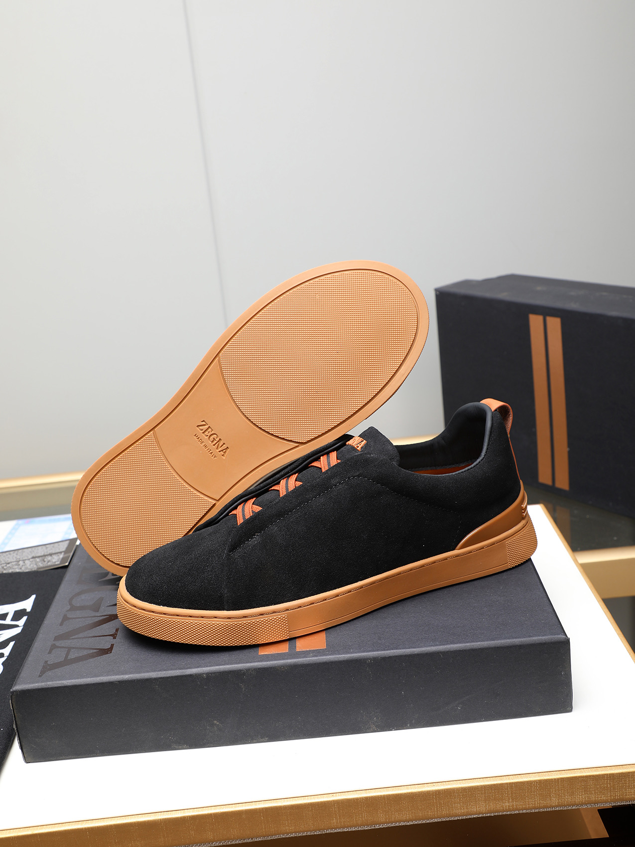 Zegna Men's Suede Slip-On Sneakers - Luxurious Comfort, Classic Style 4 i1742028819536 9031 0 2