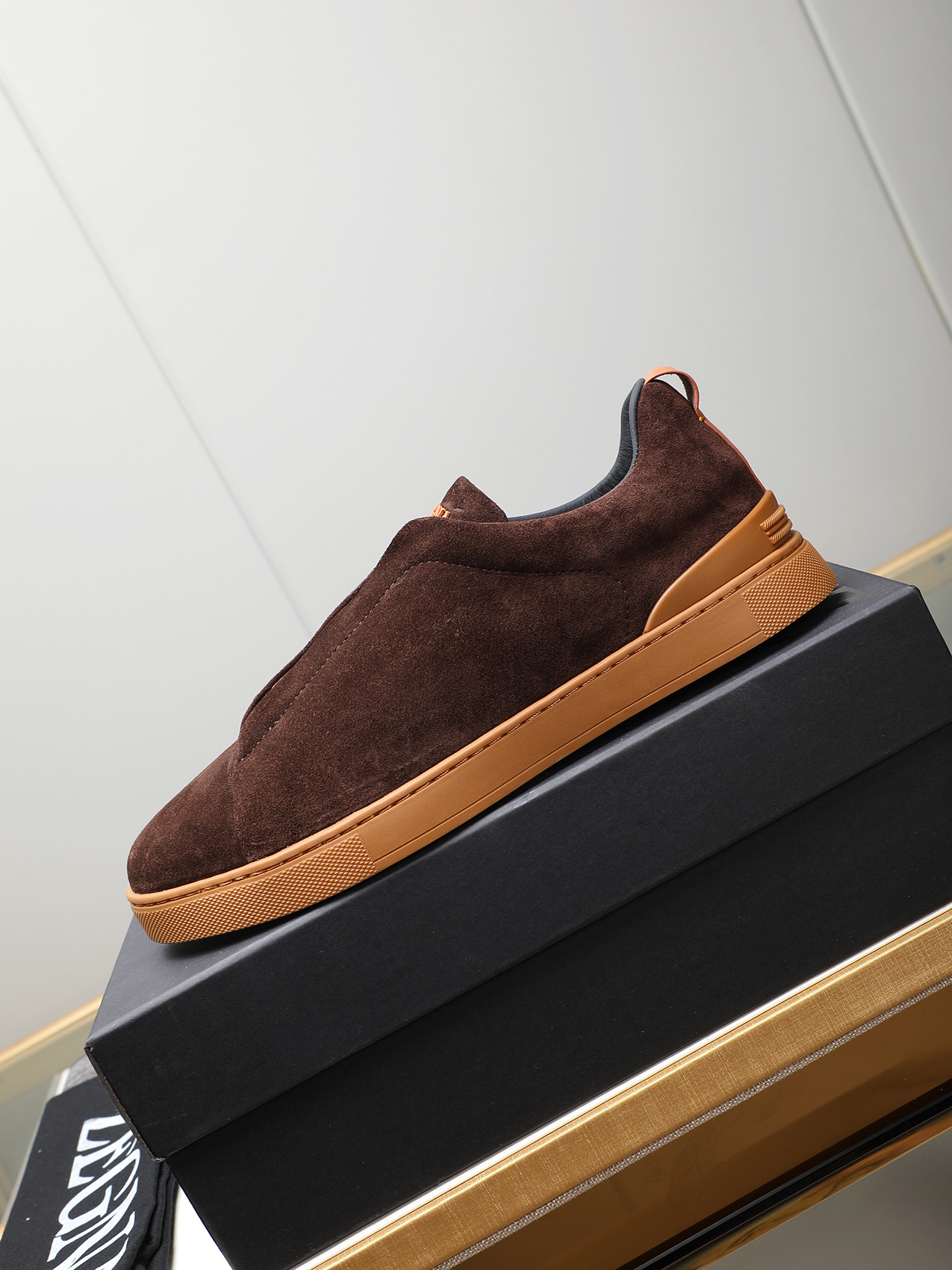 Zegna Men's Brown Suede Slip-On Sneakers, Sizes 38-44, Comfortable and Stylish 7 i1742028871688 1137 0 5