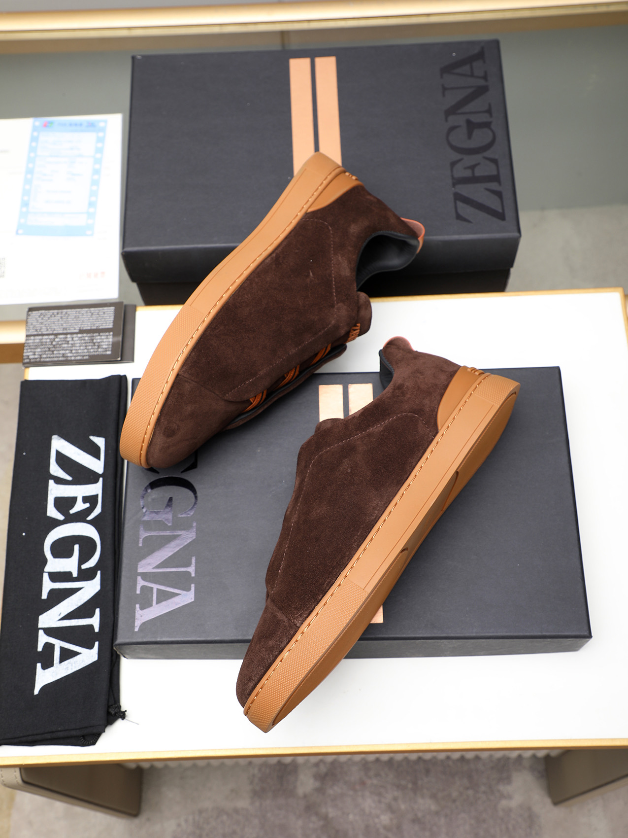 Zegna Men's Brown Suede Slip-On Sneakers, Sizes 38-44, Comfortable and Stylish 10 i1742028871691 8177 0 8